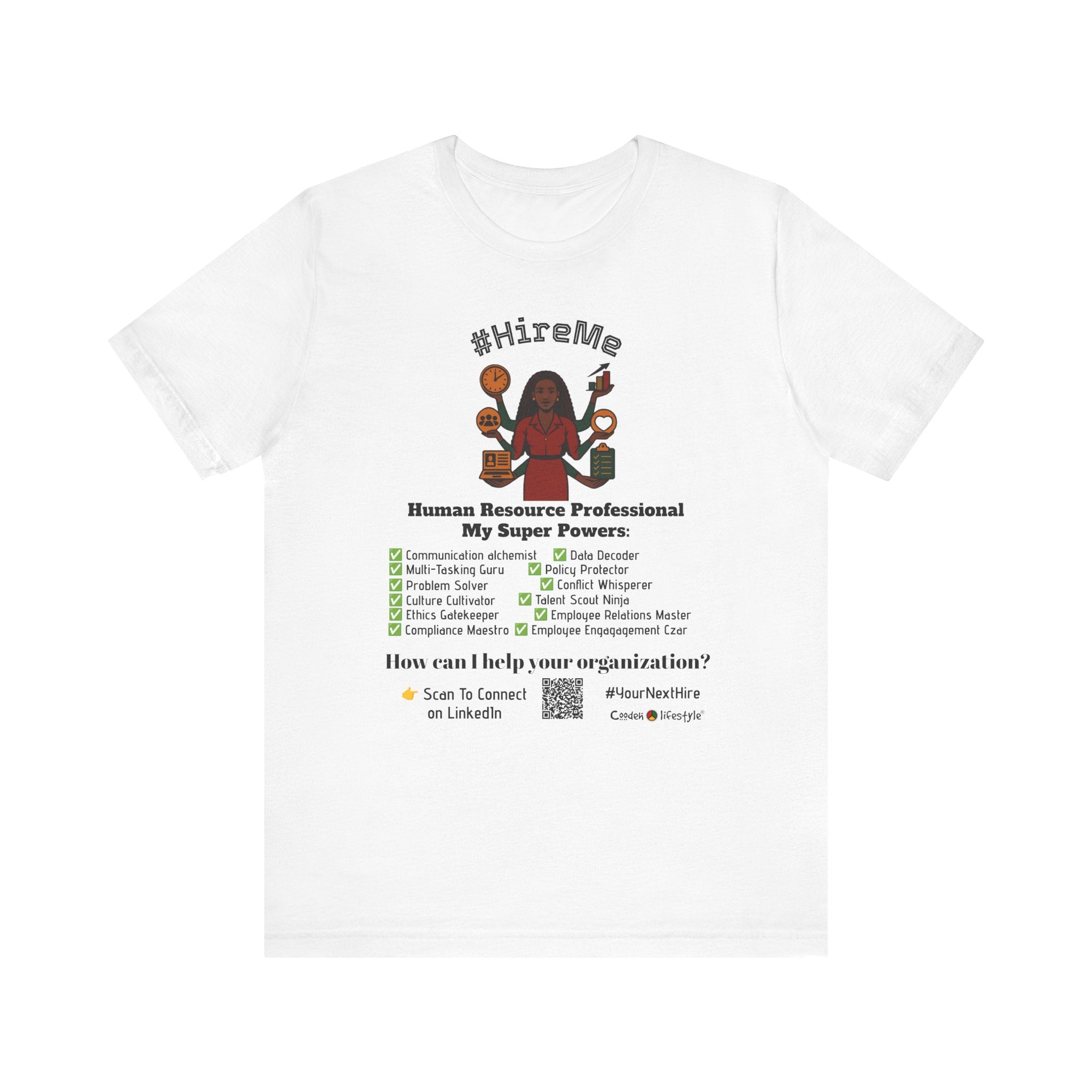 Short Sleeve Conversation Tee (#HireMe)