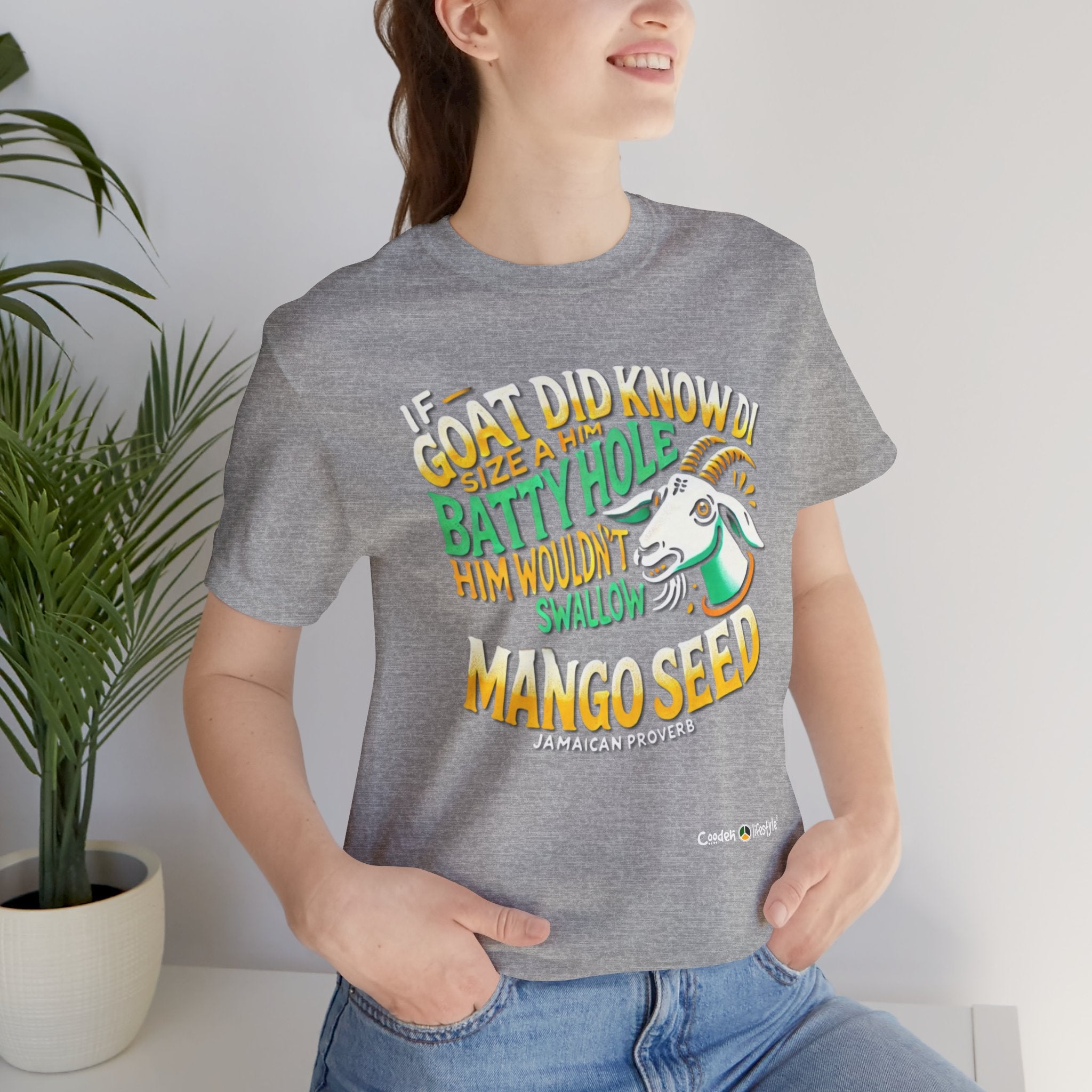 Unisex Jersey Short Sleeve Tee (Goat-Mango)