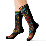Load image into Gallery viewer, Coodeh Sublime Socks (ART3-BLK)
