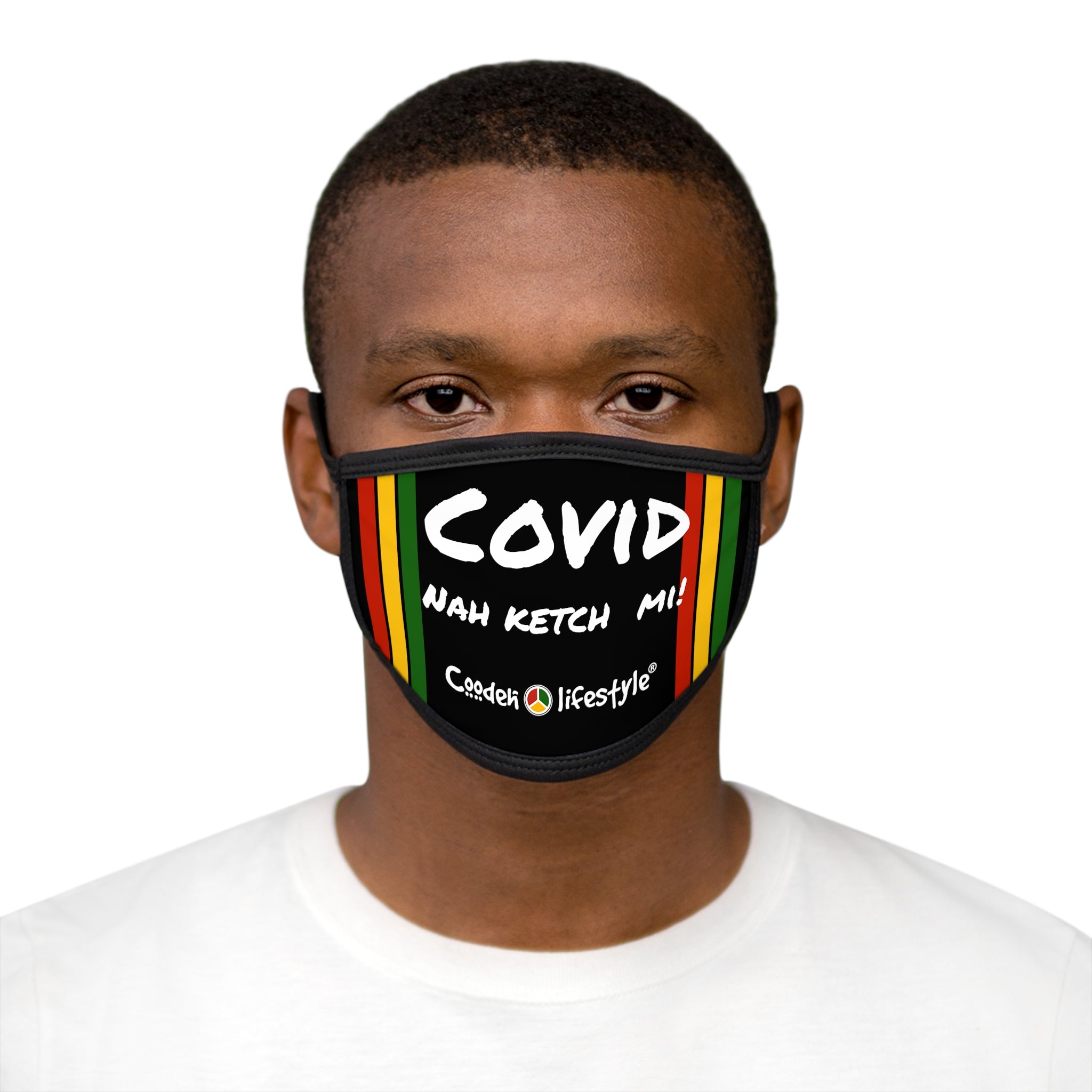 Mixed-Fabric Face Mask (CNKM-BLK)