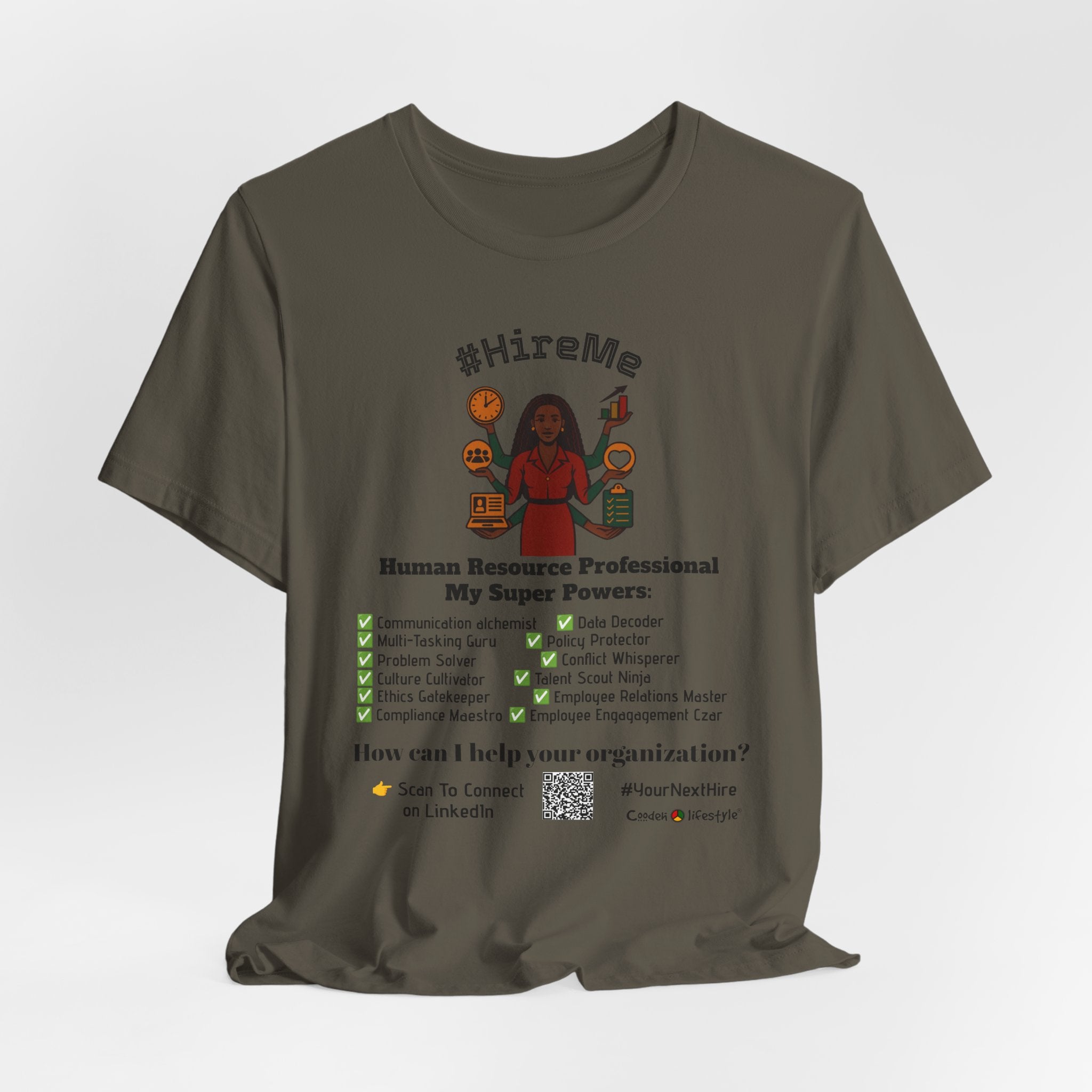 Short Sleeve Conversation Tee (#HireMe)