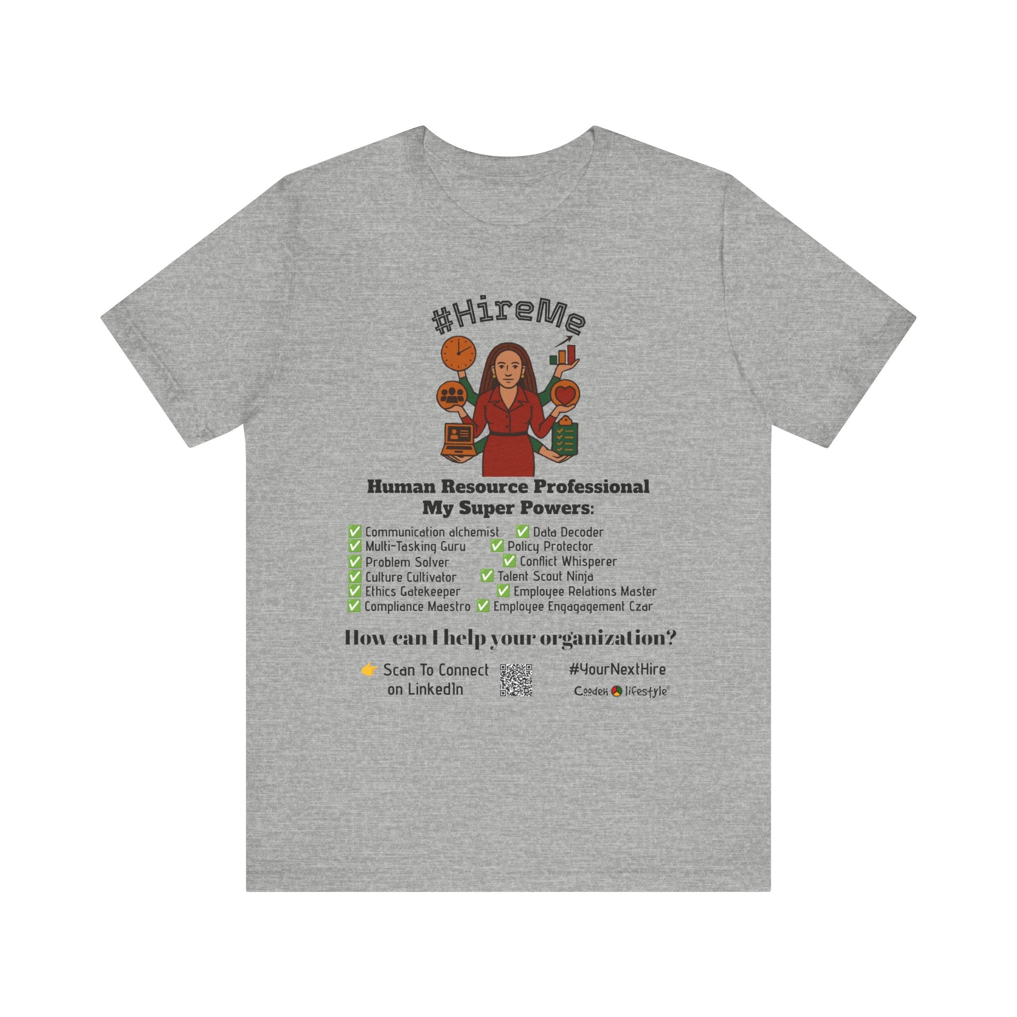 Short Sleeve Conversation Tee (#HireMe-W)