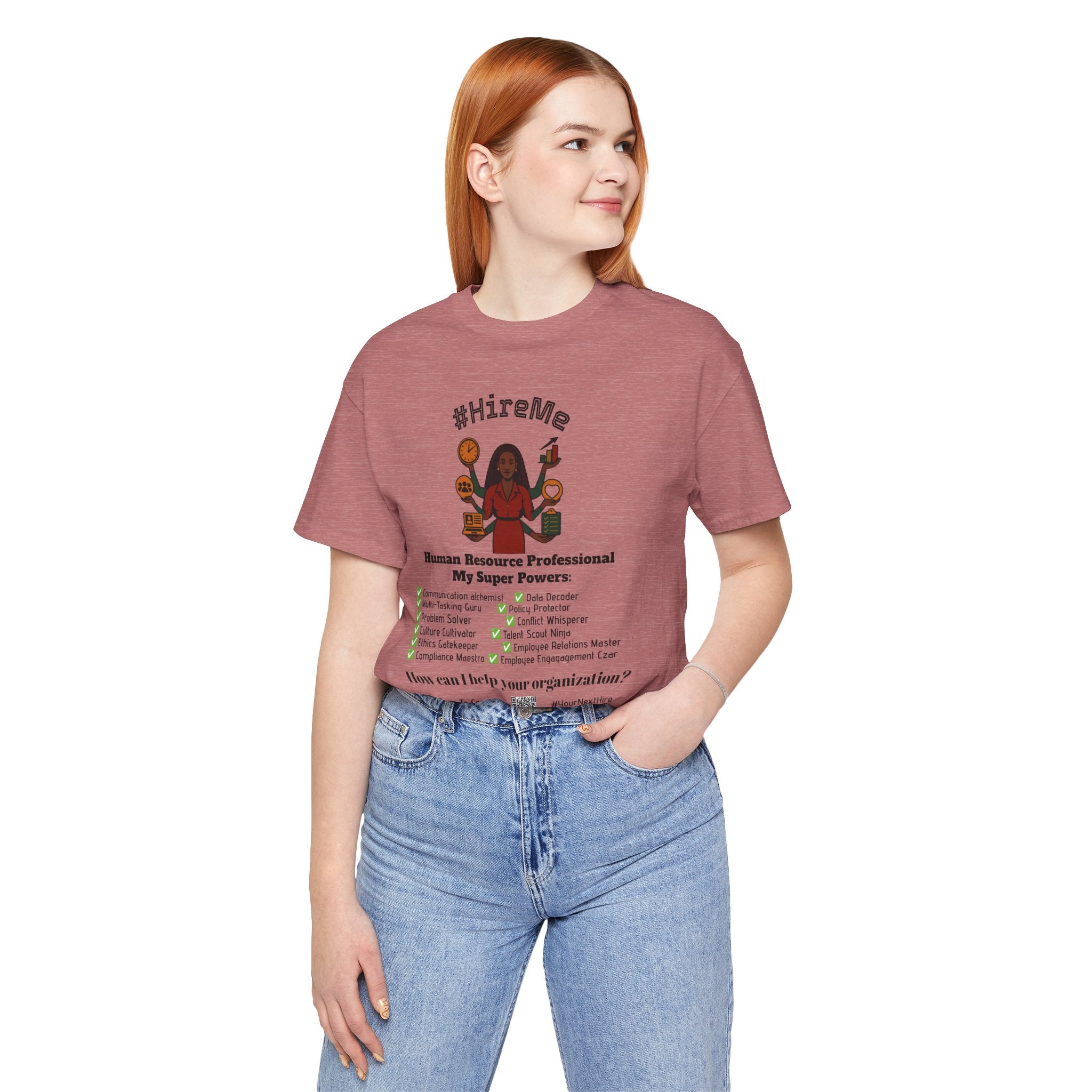 Short Sleeve Conversation Tee (#HireMe)