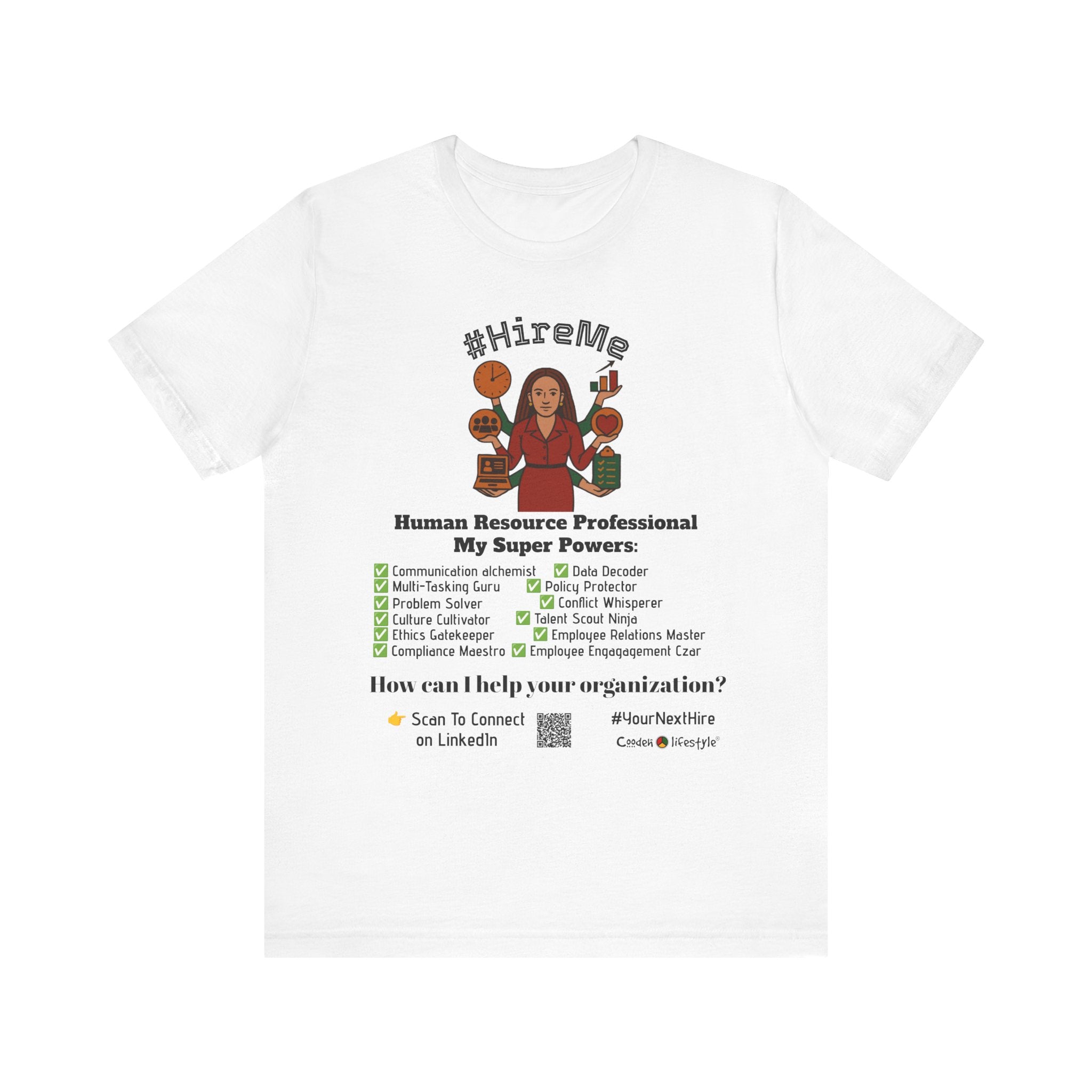Short Sleeve Conversation Tee (#HireMe-W)