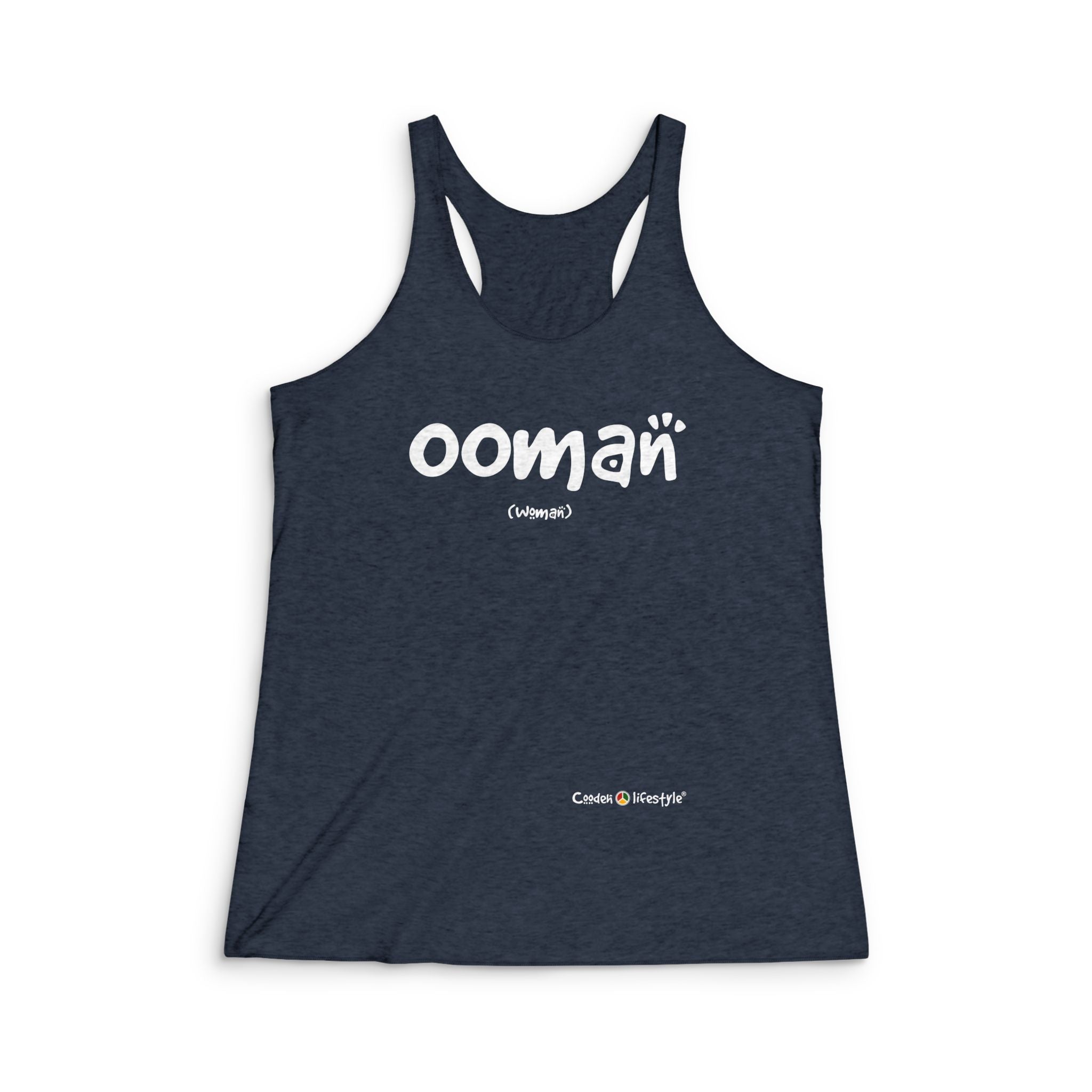 Women's Tri-Blend Racerback Tank (Ooman)