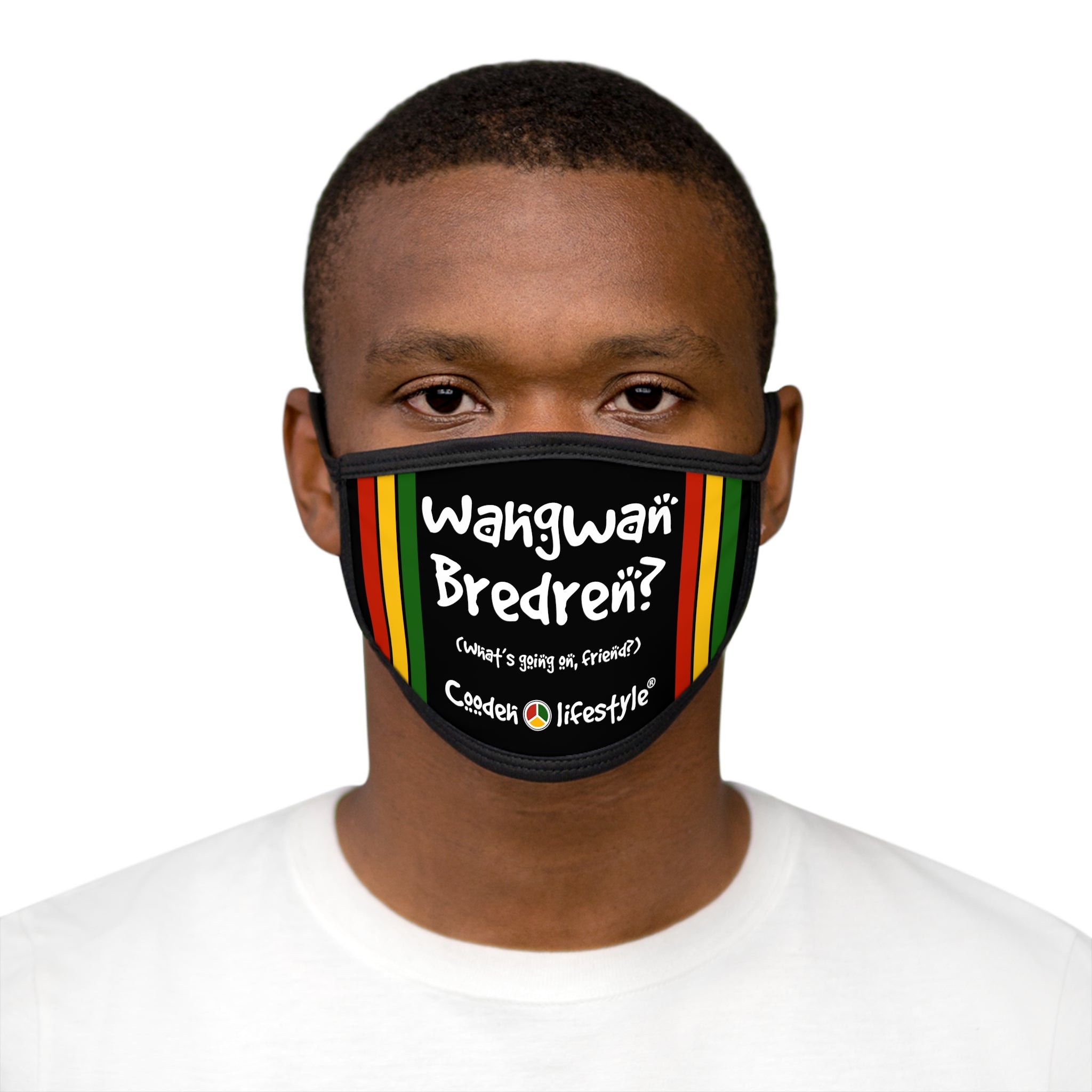 Mixed-Fabric Face Mask (WAHGWANBRED-BLK)