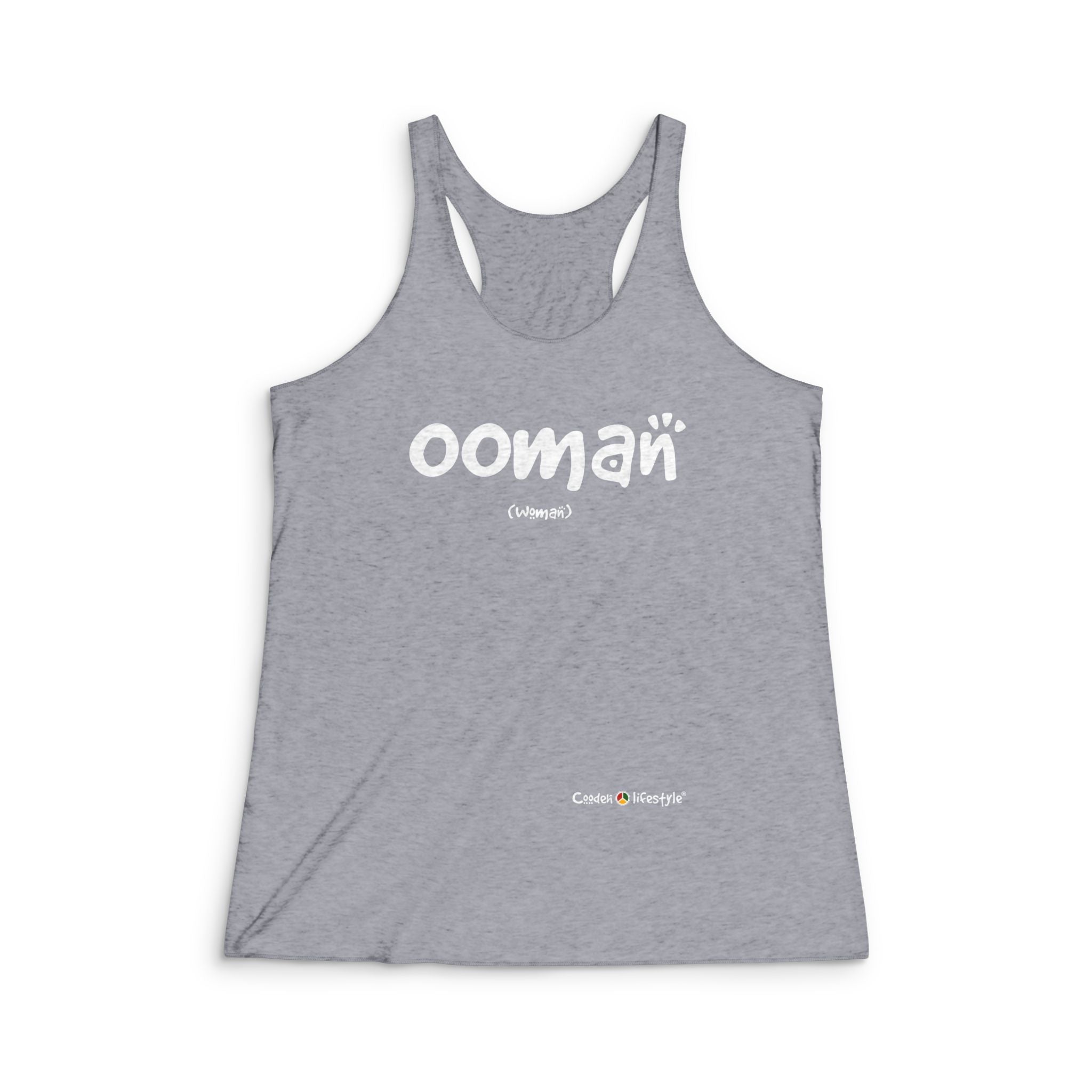 Women's Tri-Blend Racerback Tank (Ooman)