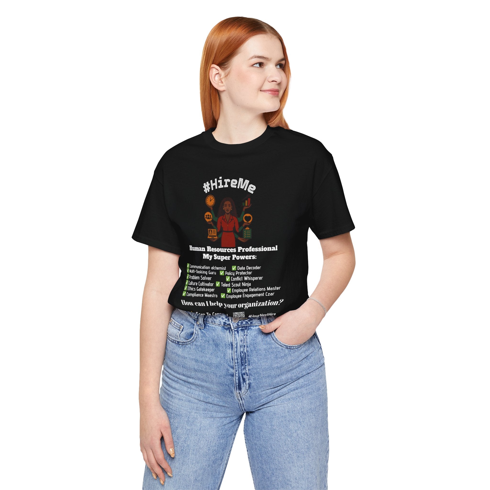 Short Sleeve Conversation Tee (#HireMe)