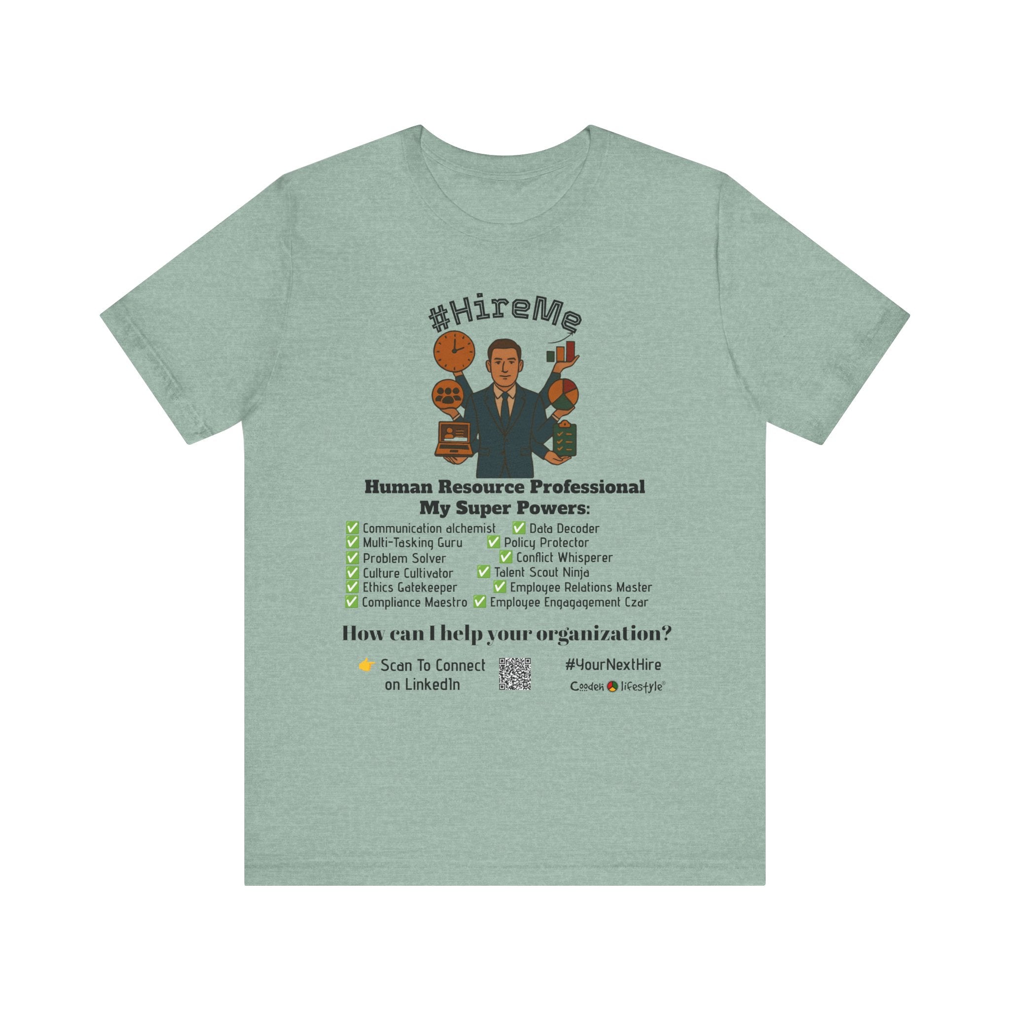 Short Sleeve Conversation Tee (#HireMe-M)
