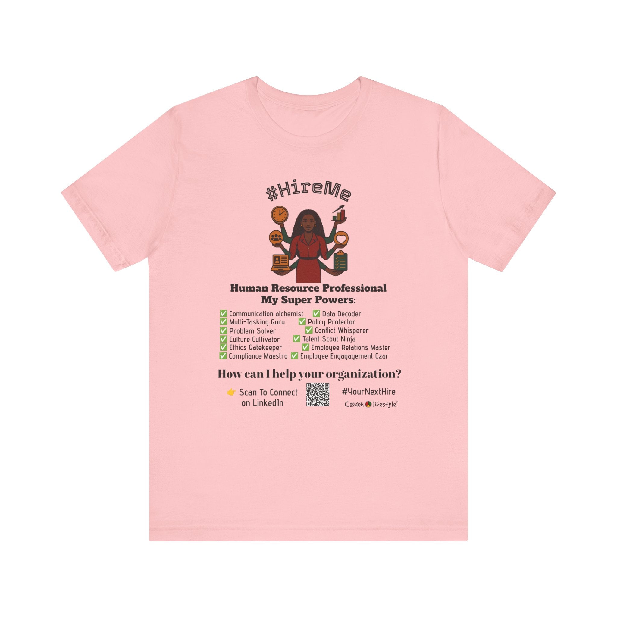 Short Sleeve Conversation Tee (#HireMe)