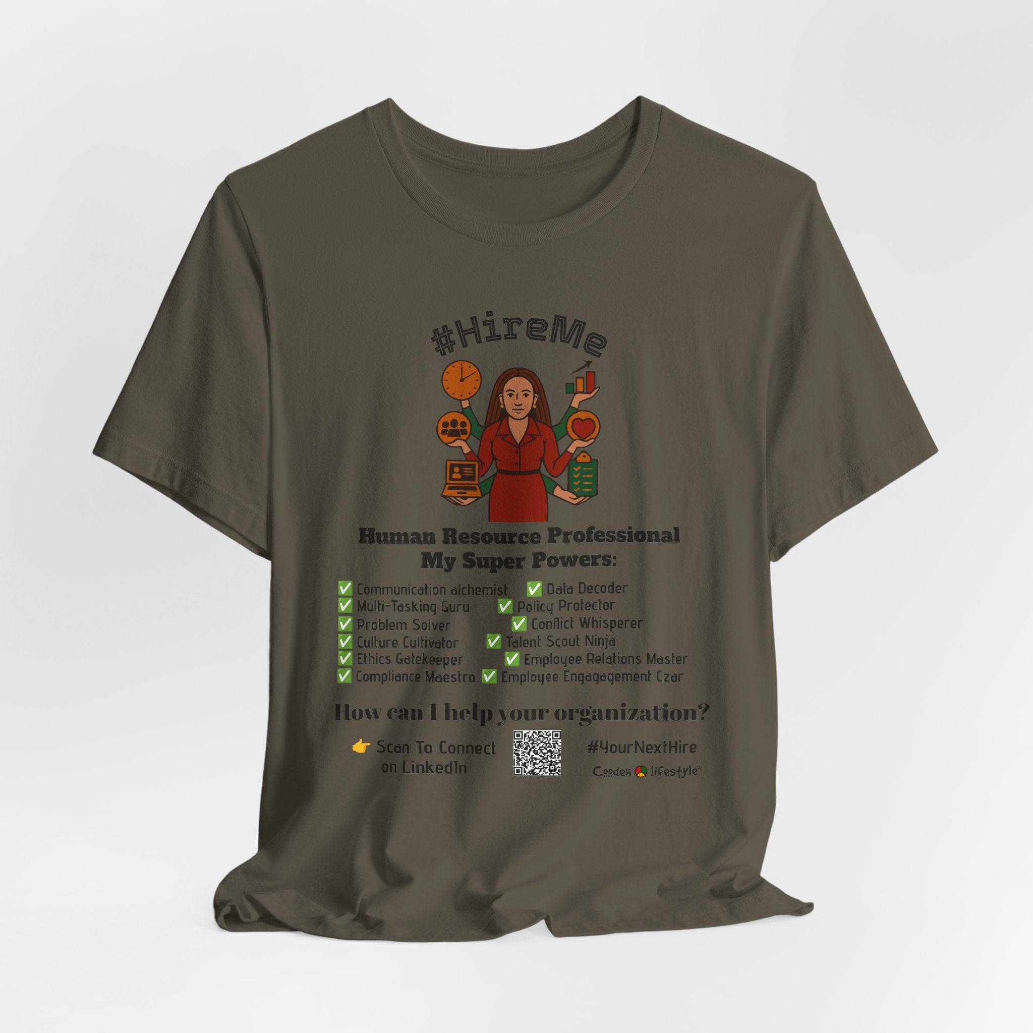 Short Sleeve Conversation Tee (#HireMe-W)