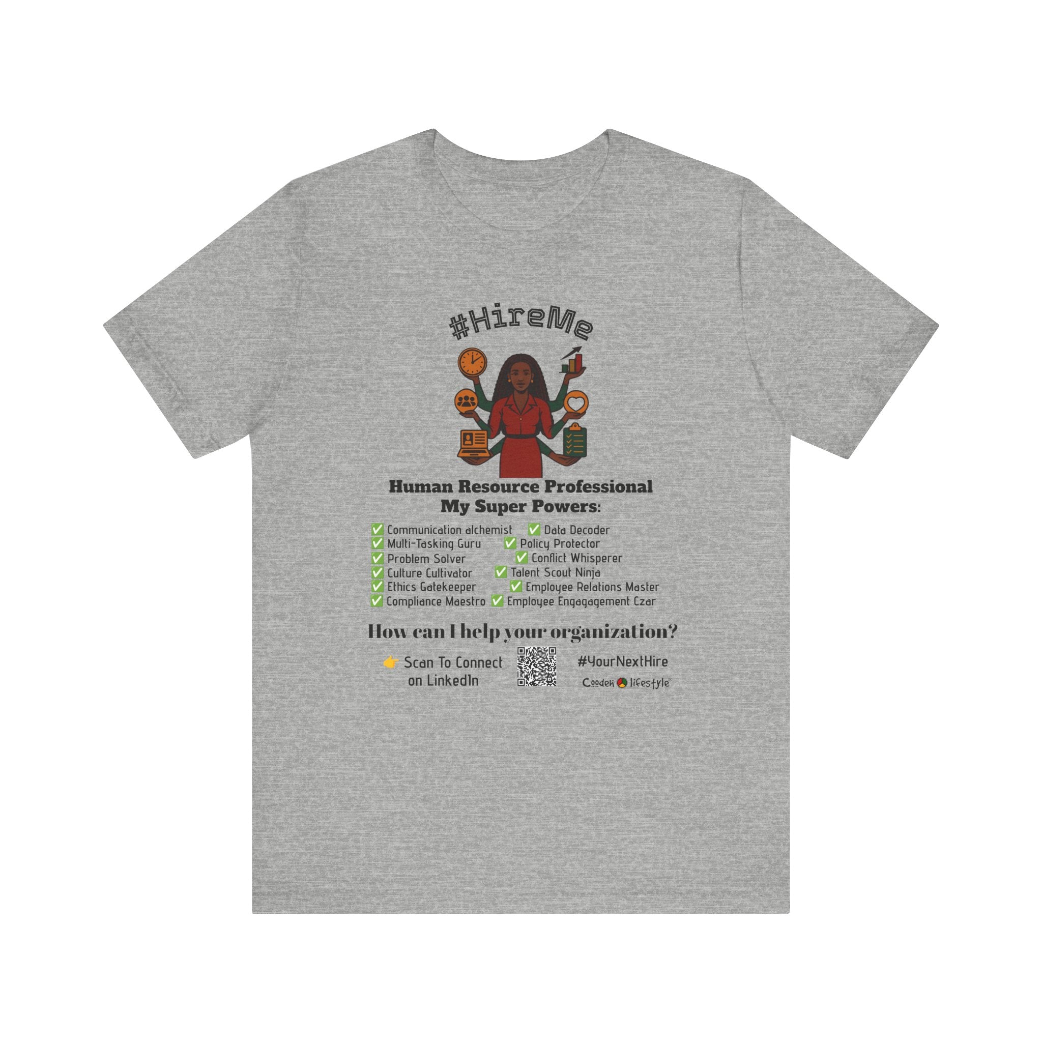 Short Sleeve Conversation Tee (#HireMe)