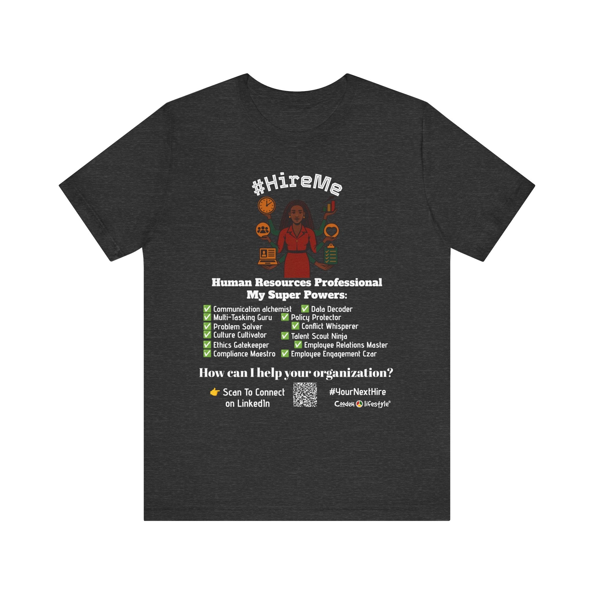 Short Sleeve Conversation Tee (#HireMe-Customizable)