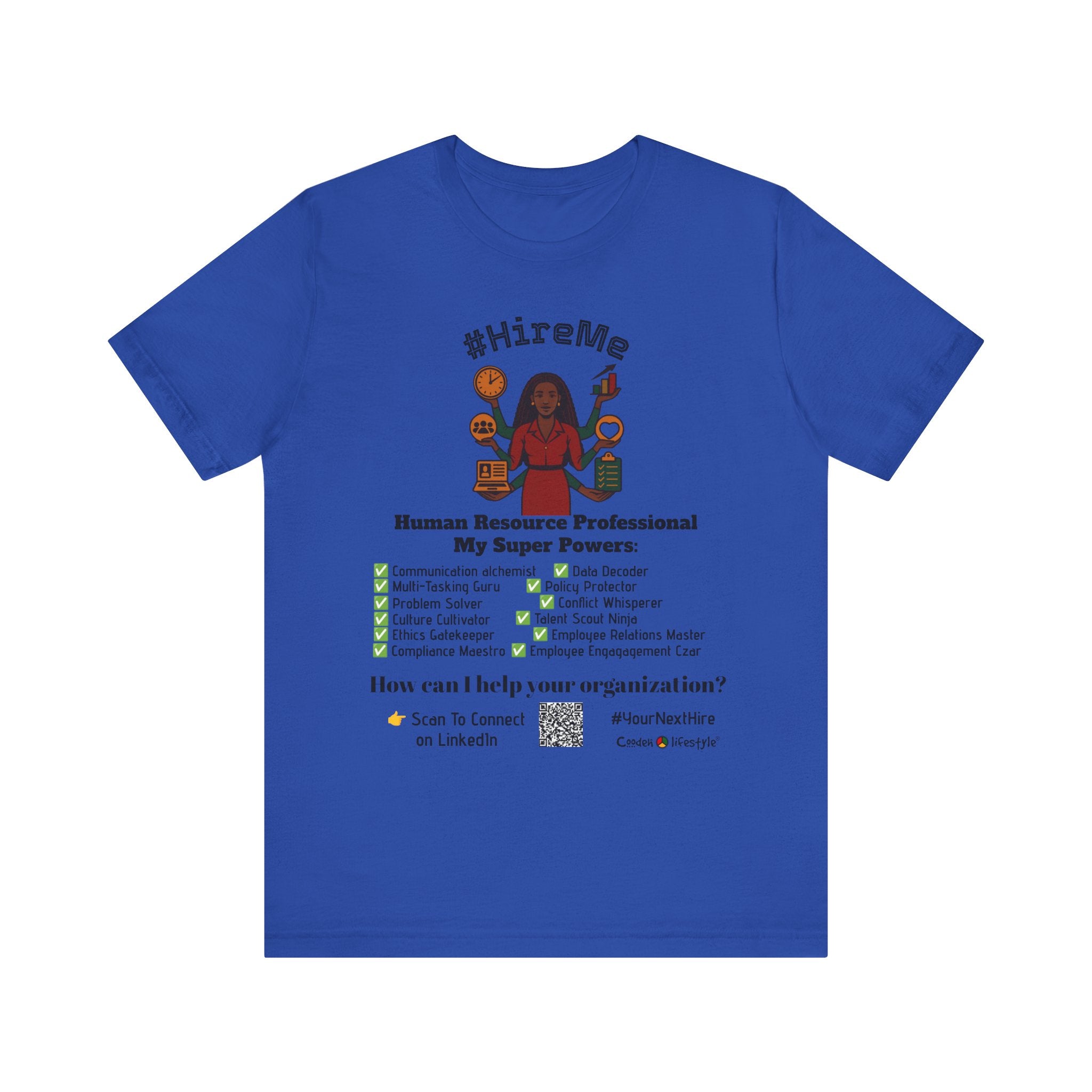 Short Sleeve Conversation Tee (#HireMe-Customizable)