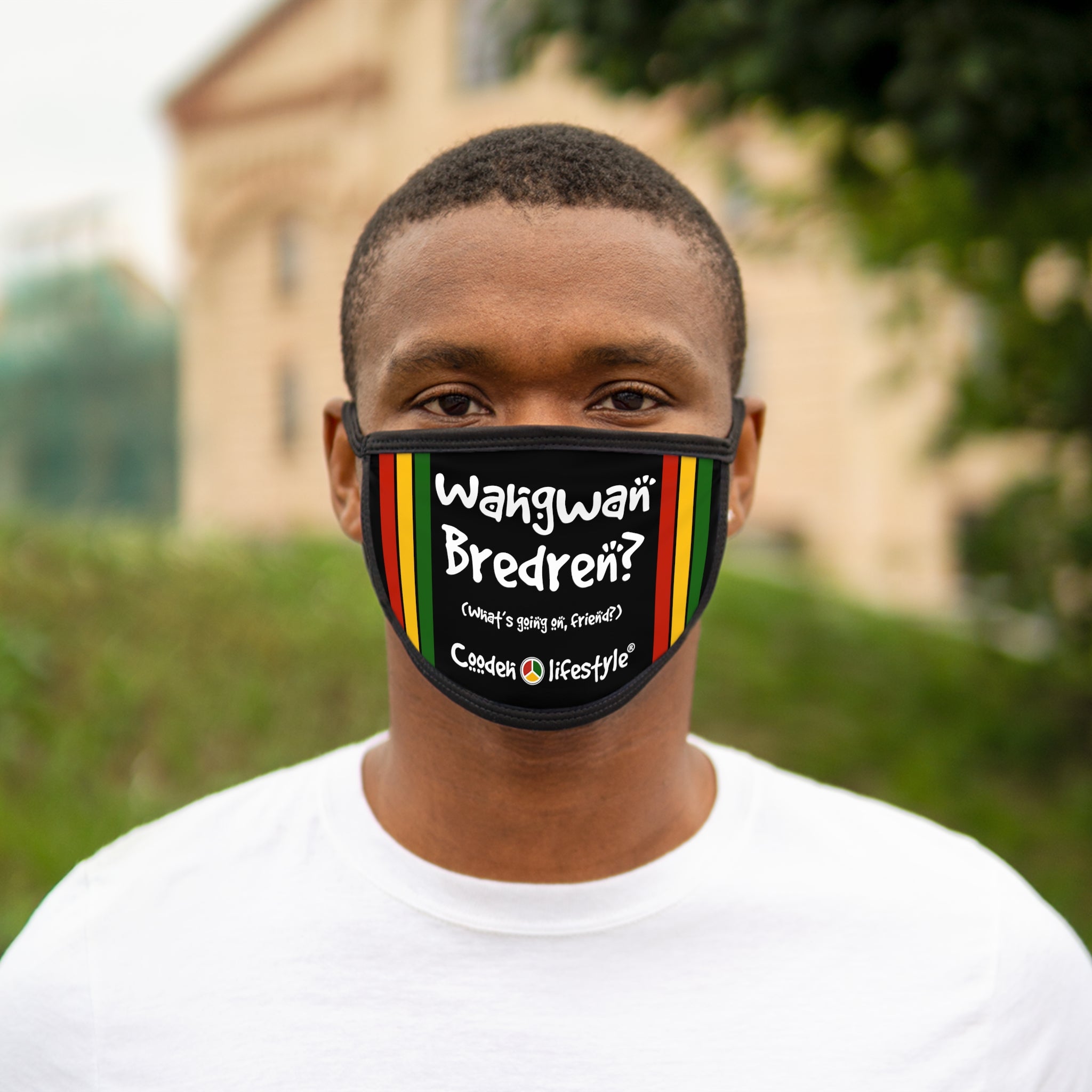 Mixed-Fabric Face Mask (WAHGWANBRED-BLK)