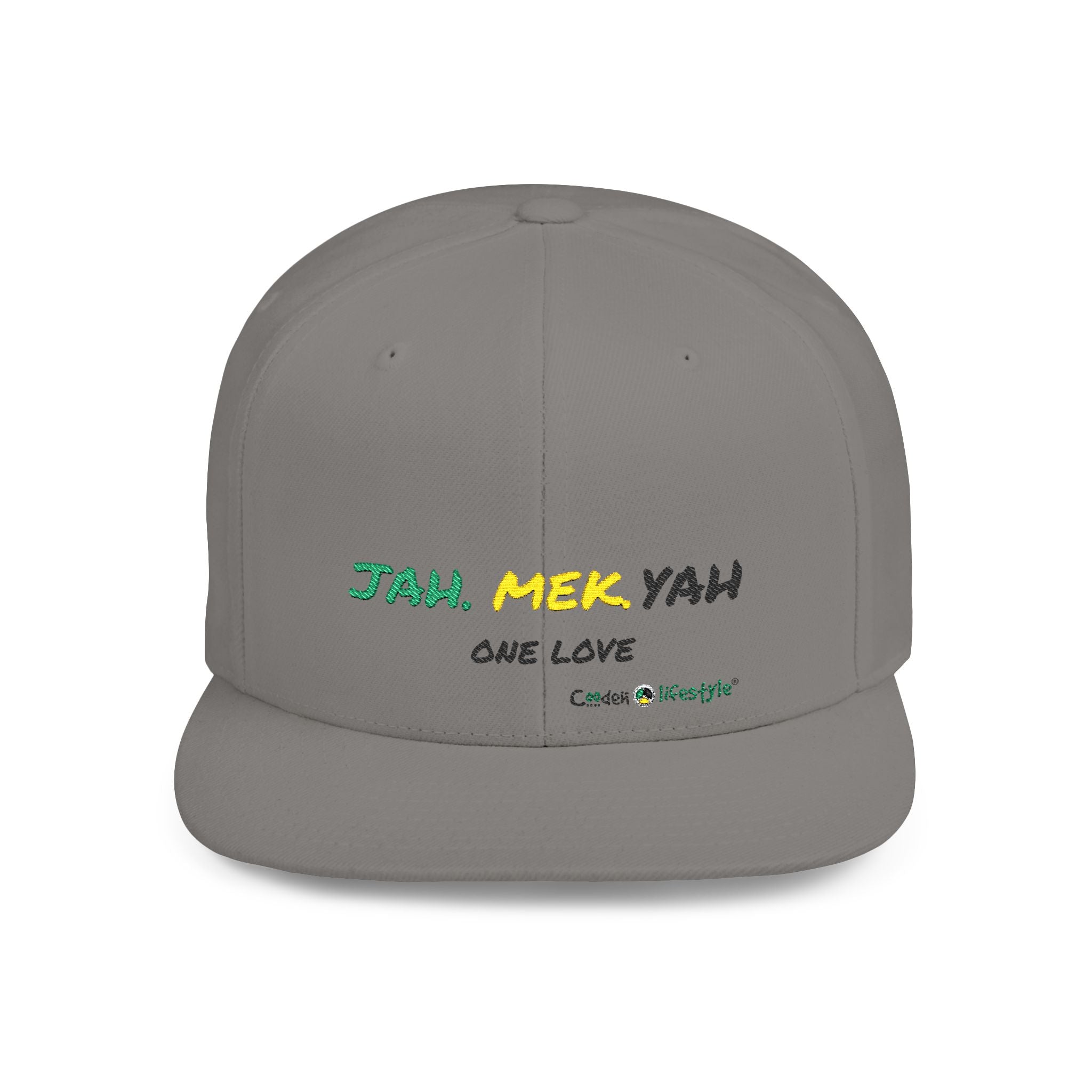 Flat Bill Snapback Hat (JahMekYah)