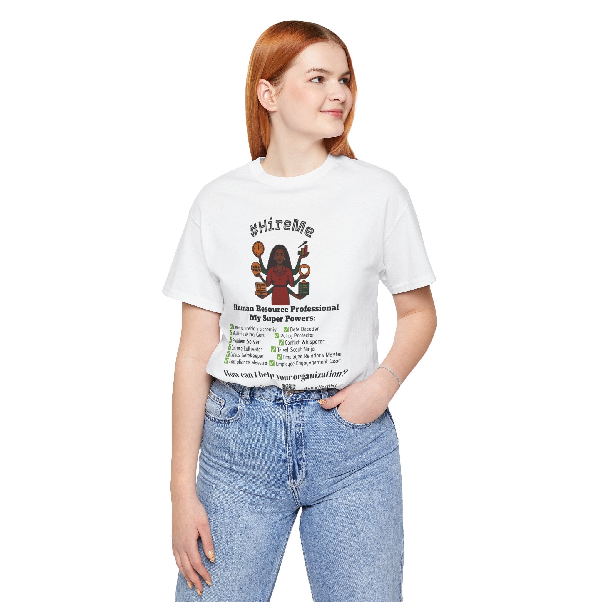 Short Sleeve Conversation Tee (#HireMe)