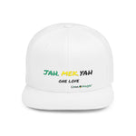 Load image into Gallery viewer, Flat Bill Snapback Hat (JahMekYah)
