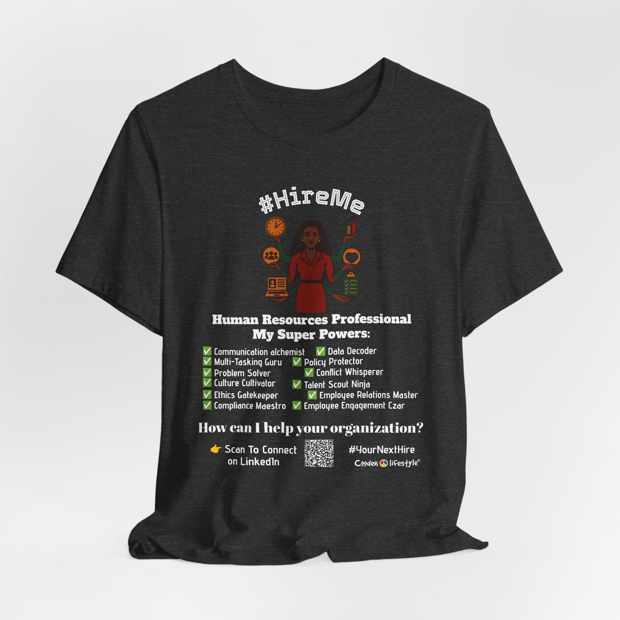 Short Sleeve Conversation Tee (#HireMe)