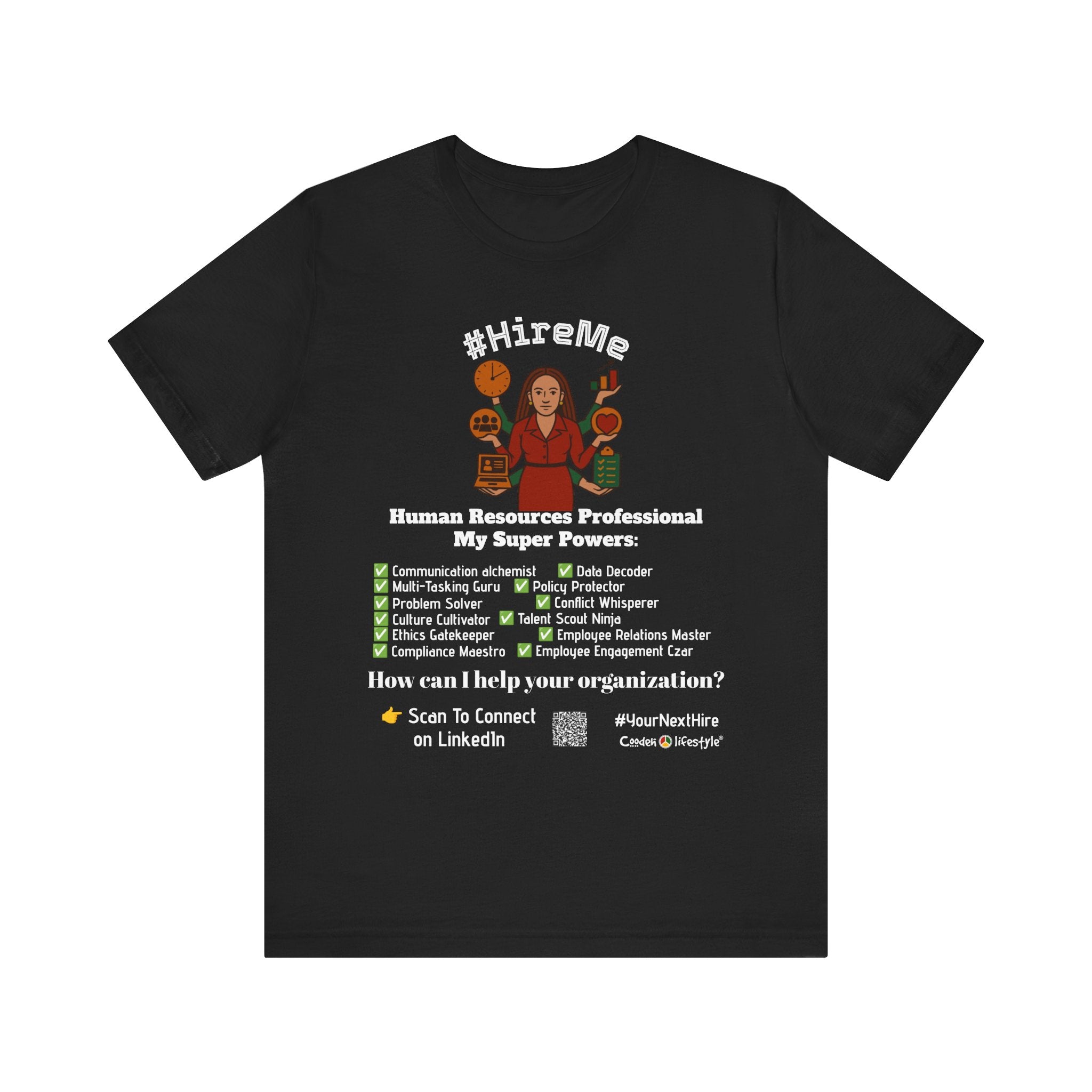 Short Sleeve Conversation Tee (#HireMe-W)