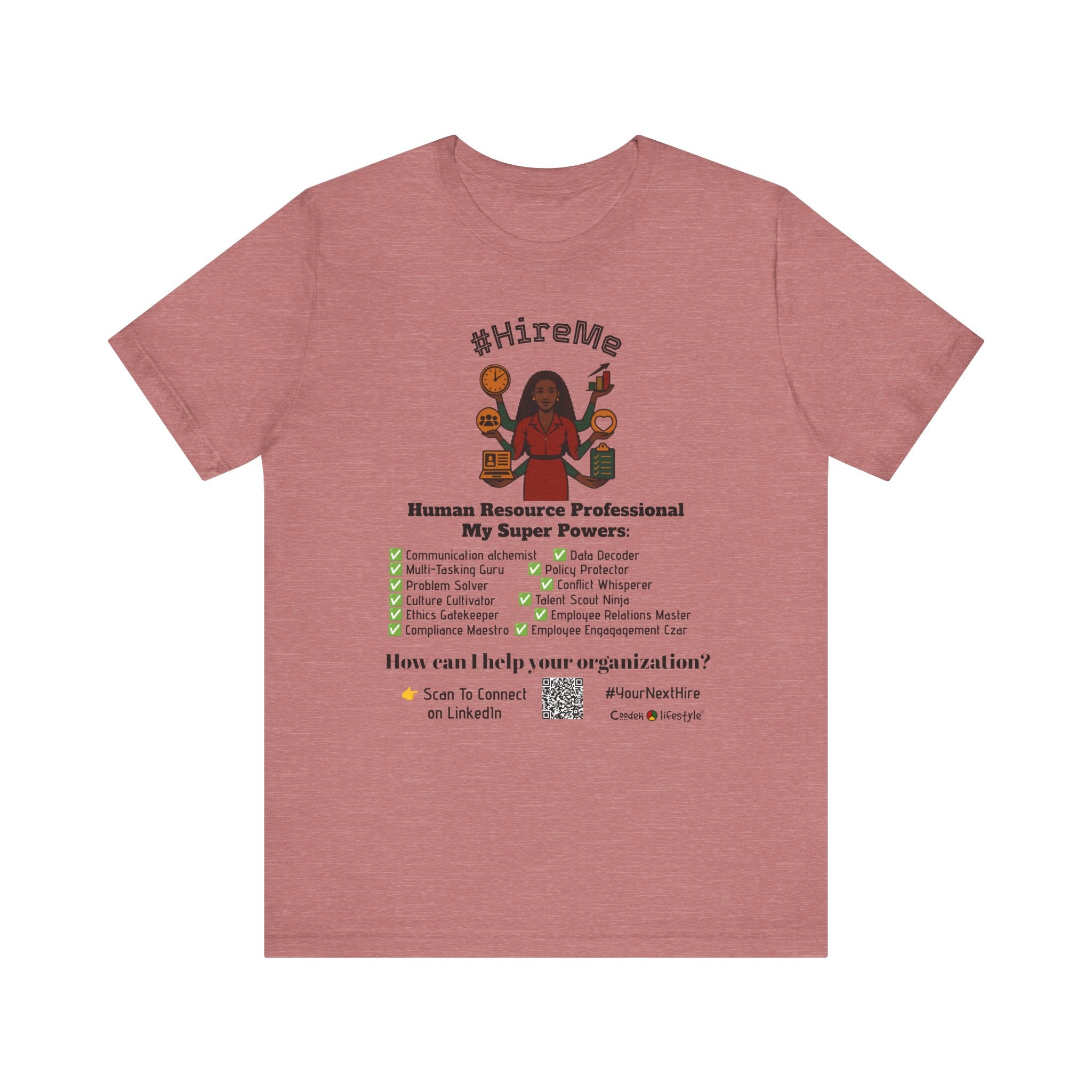 Short Sleeve Conversation Tee (#HireMe)