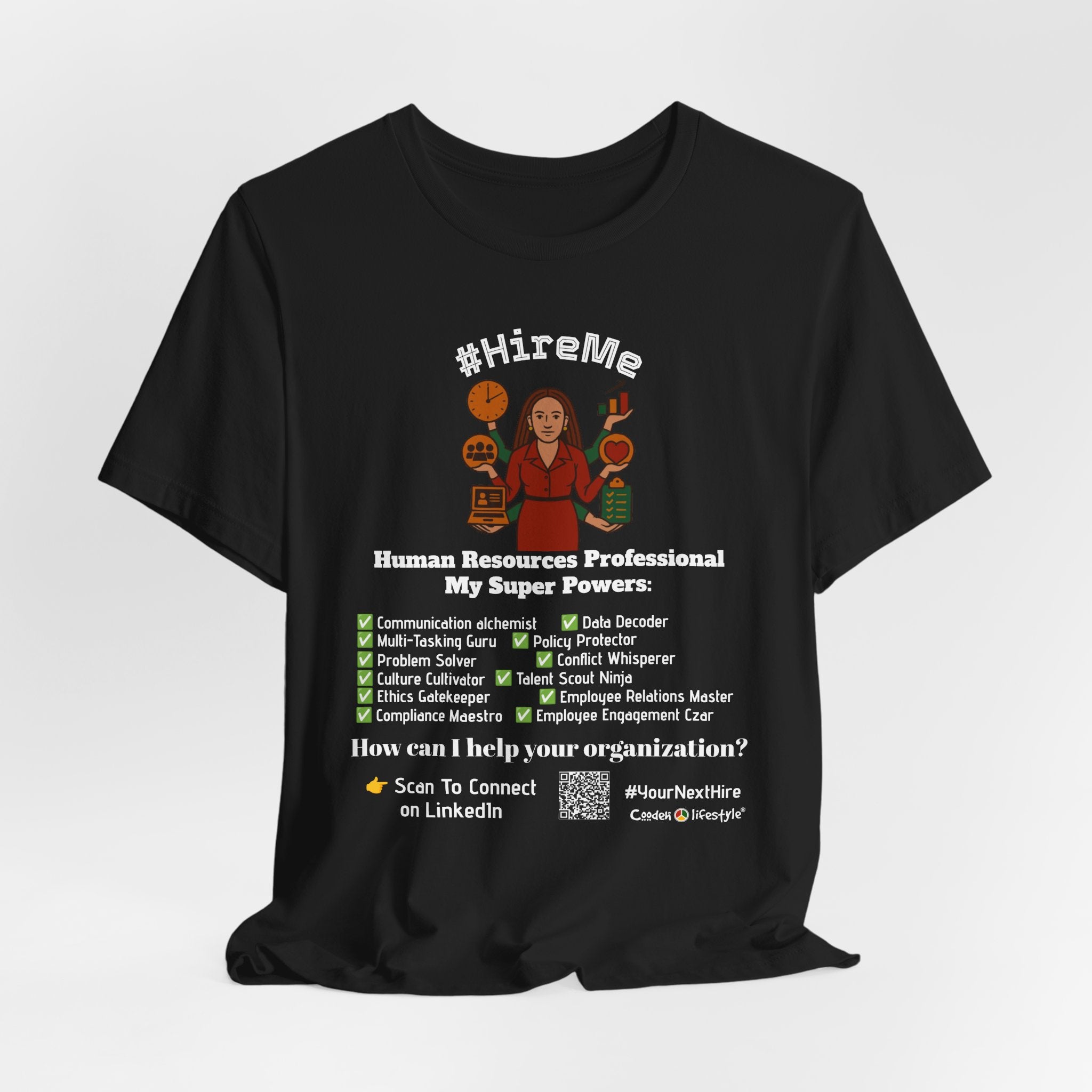 Short Sleeve Conversation Tee (#HireMe-W)