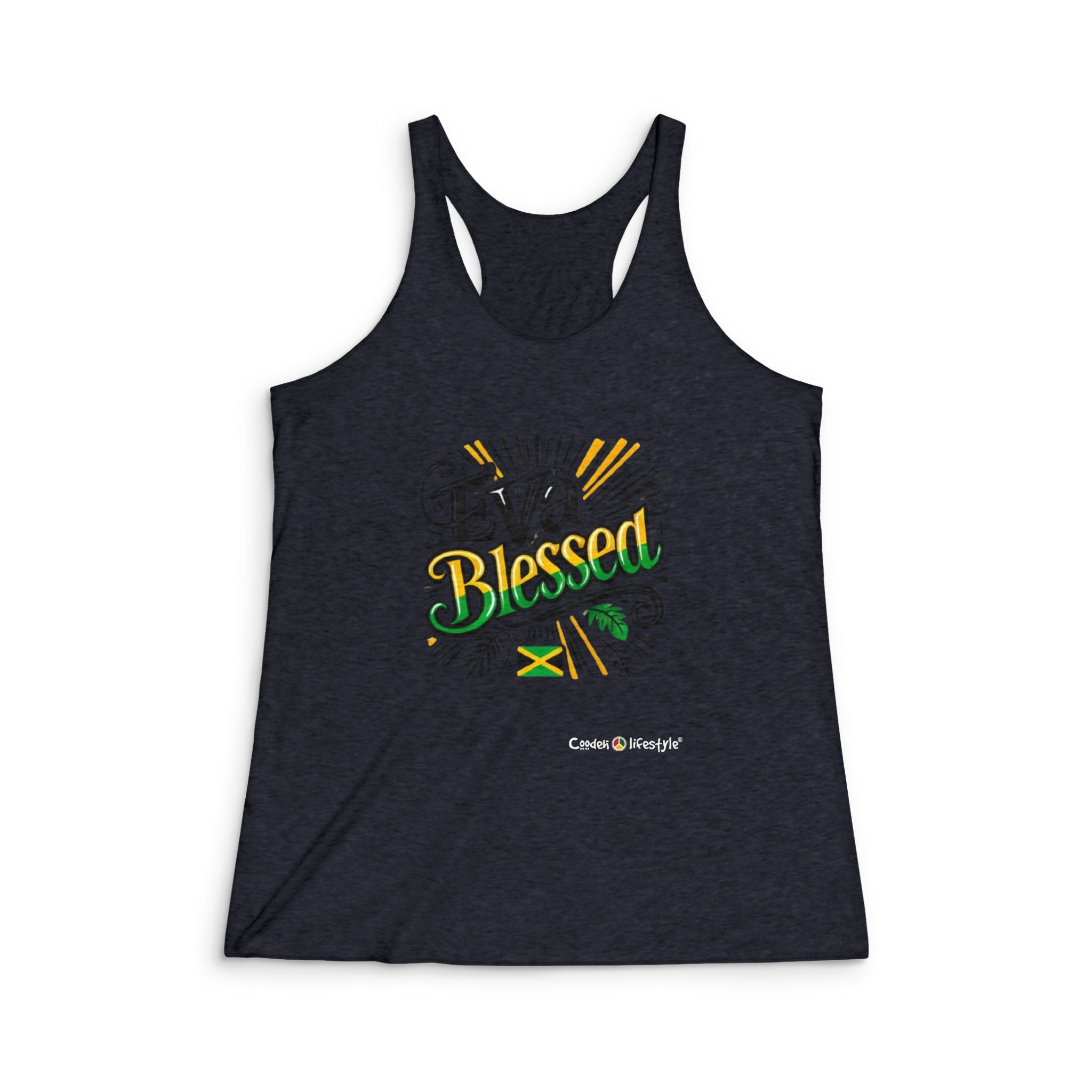 Women's Tri-Blend Racerback Tank (Jam-EvBless)