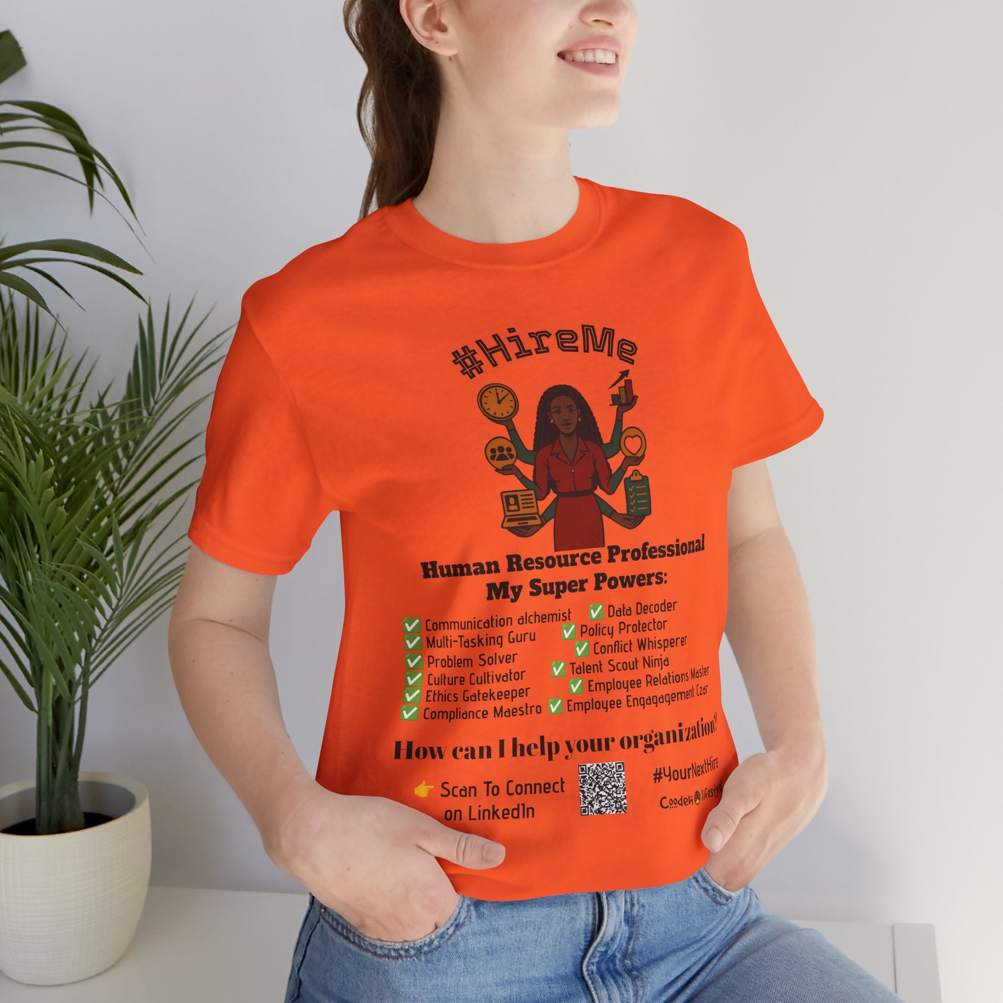 Short Sleeve Conversation Tee (#HireMe-Customizable)