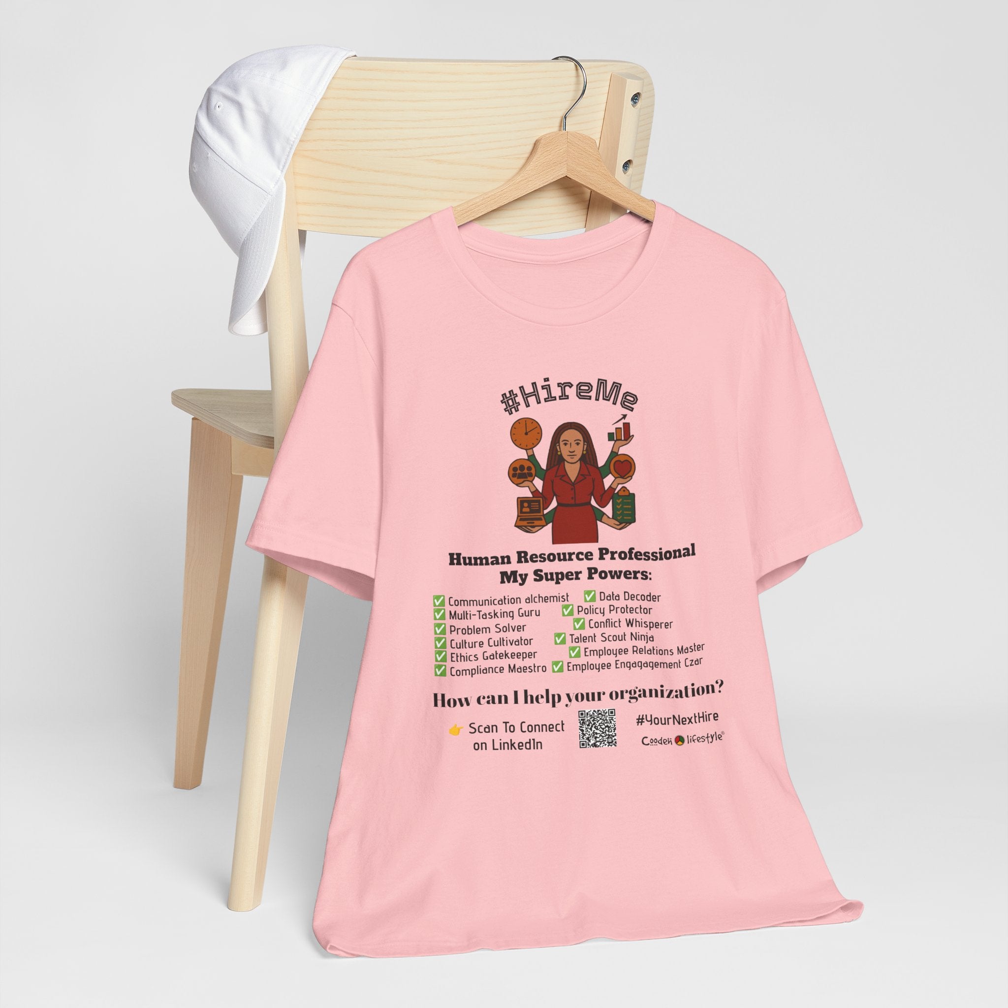 Short Sleeve Conversation Tee (#HireMe-W)