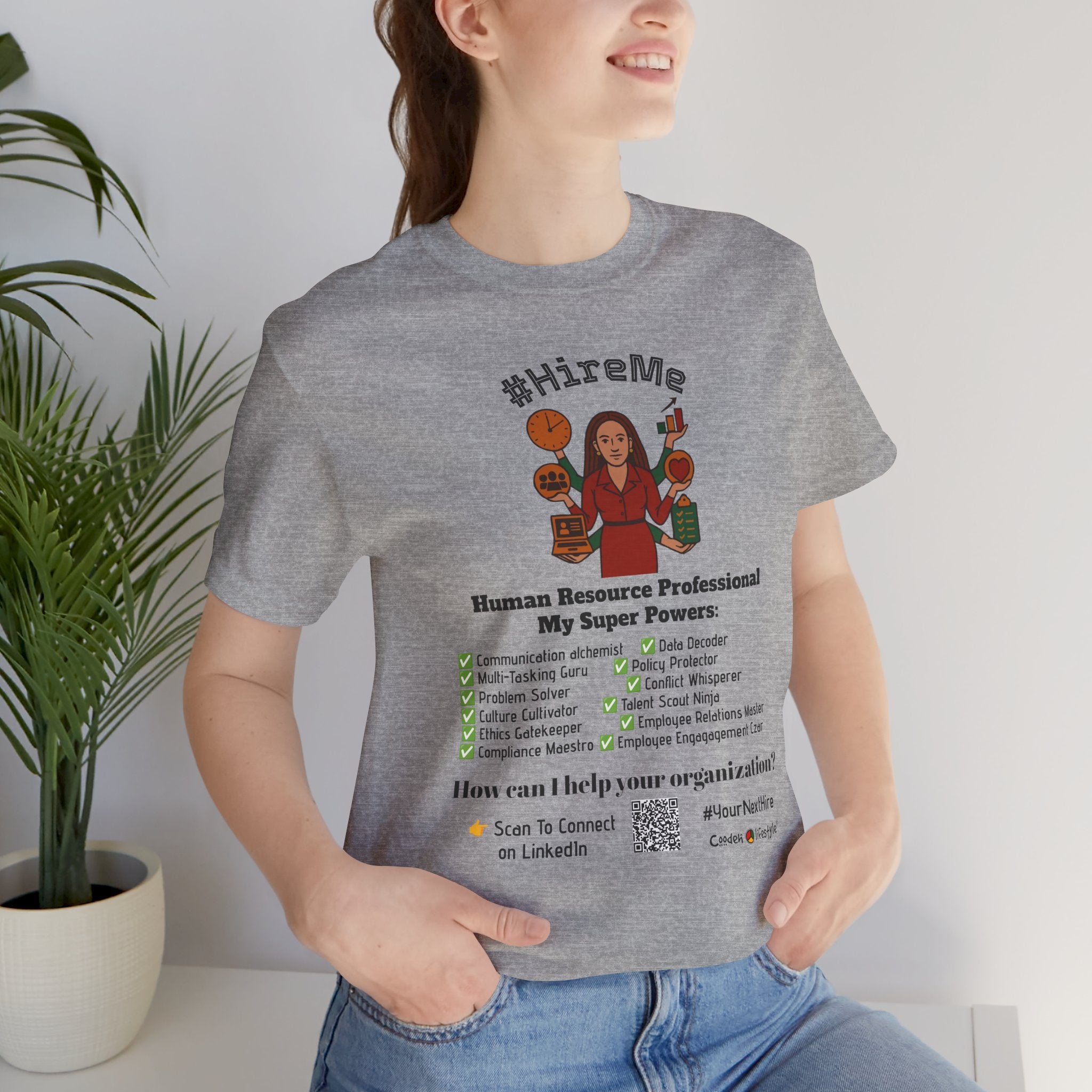 Short Sleeve Conversation Tee (#HireMe-W)