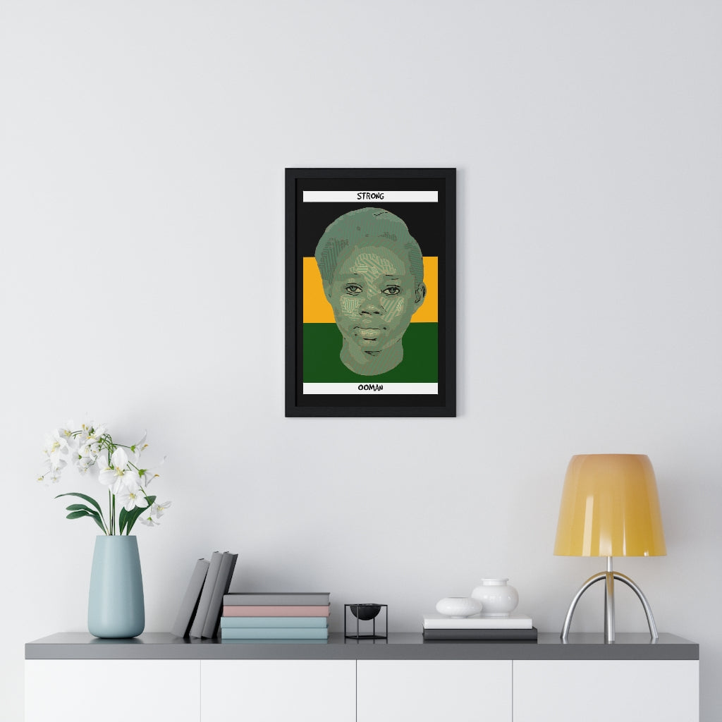 Framed “Strong Ooman” Art (JAD) - Coodeh Lifestyle