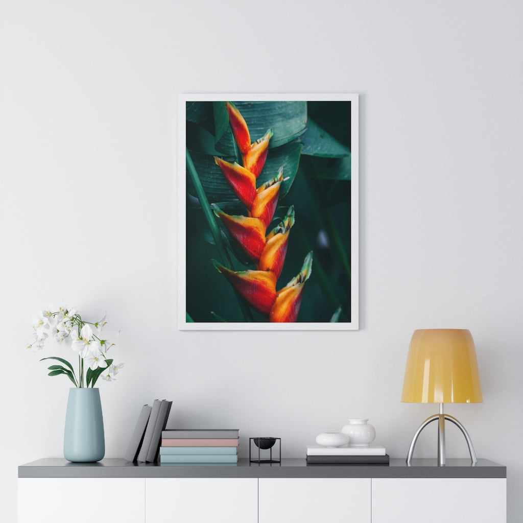 Premium Framed Vertical Poster (Red Plant) - Coodeh Lifestyle