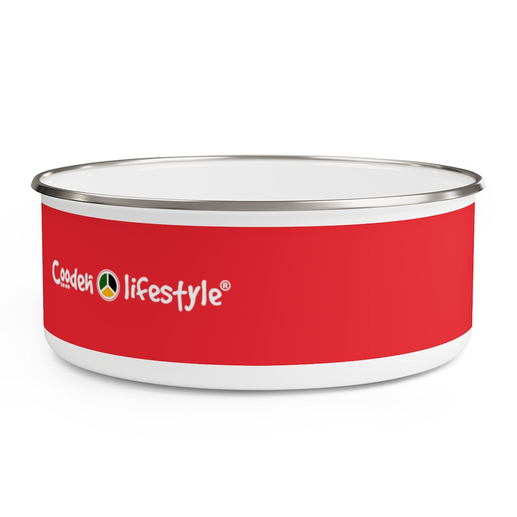 Enamel Bowl (YuhDunKnow-RED) - Coodeh Lifestyle