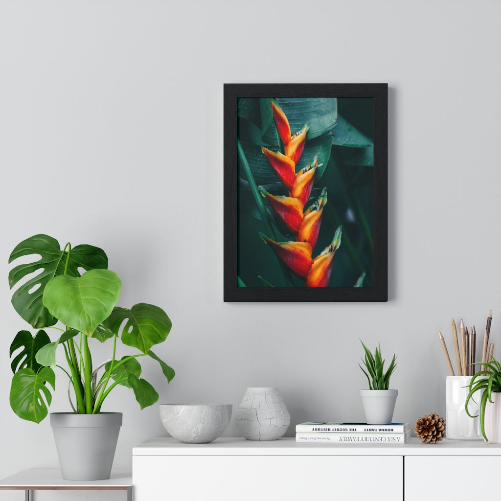 Premium Framed Vertical Poster (Red Plant) - Coodeh Lifestyle