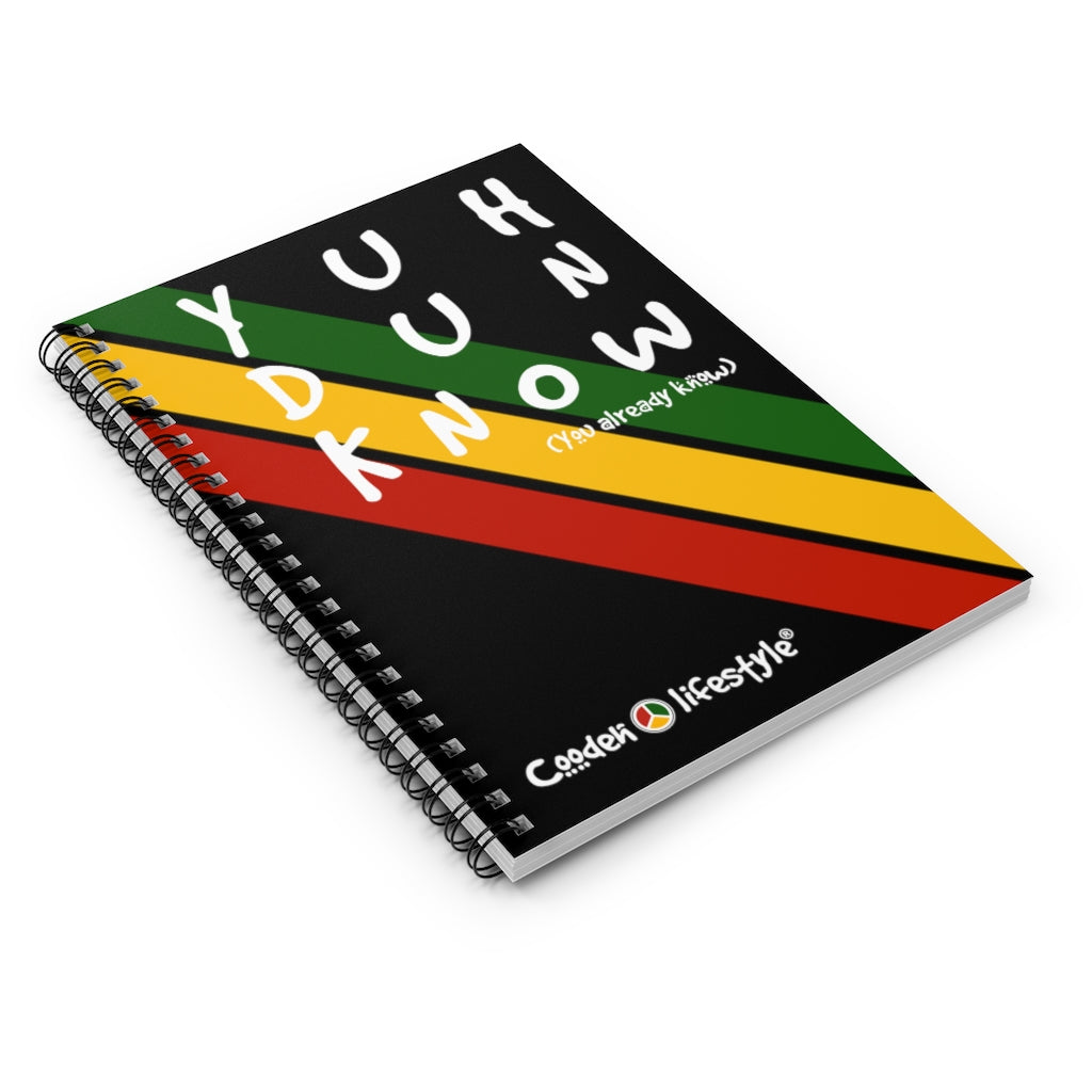 Coodeh Spiral Notebook (Ruled Line-YuhDunKnow-BLK) - Coodeh Lifestyle