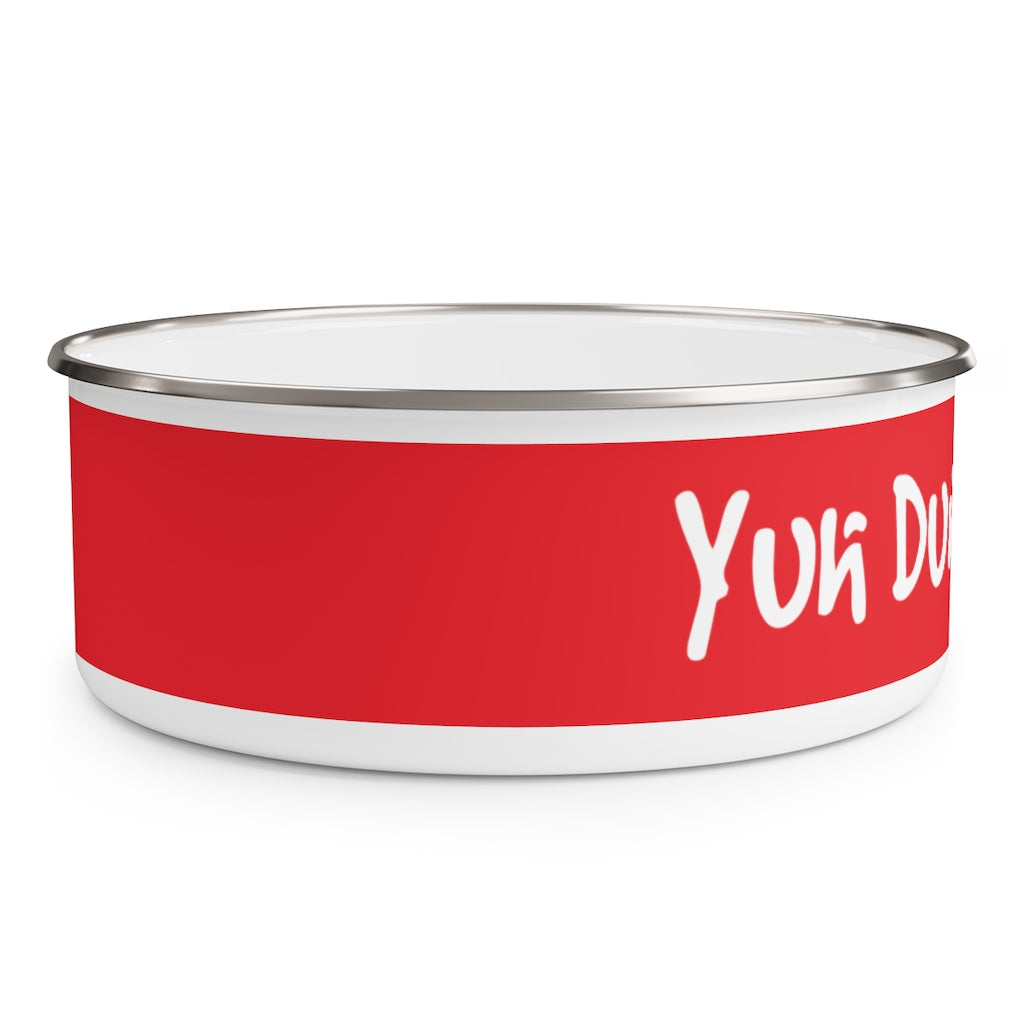 Enamel Bowl (YuhDunKnow-RED) - Coodeh Lifestyle