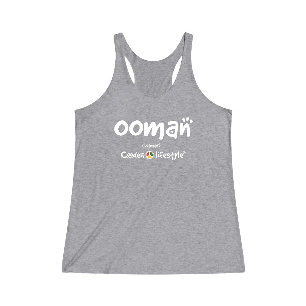 Women's Tri-Blend Racerback Tank (OOMAN) - Coodeh Lifestyle