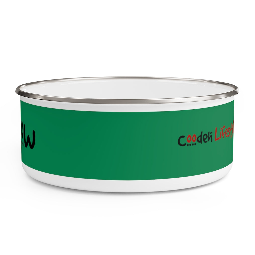 Enamel Bowl (YuhDunKnow-GRN) - Coodeh Lifestyle