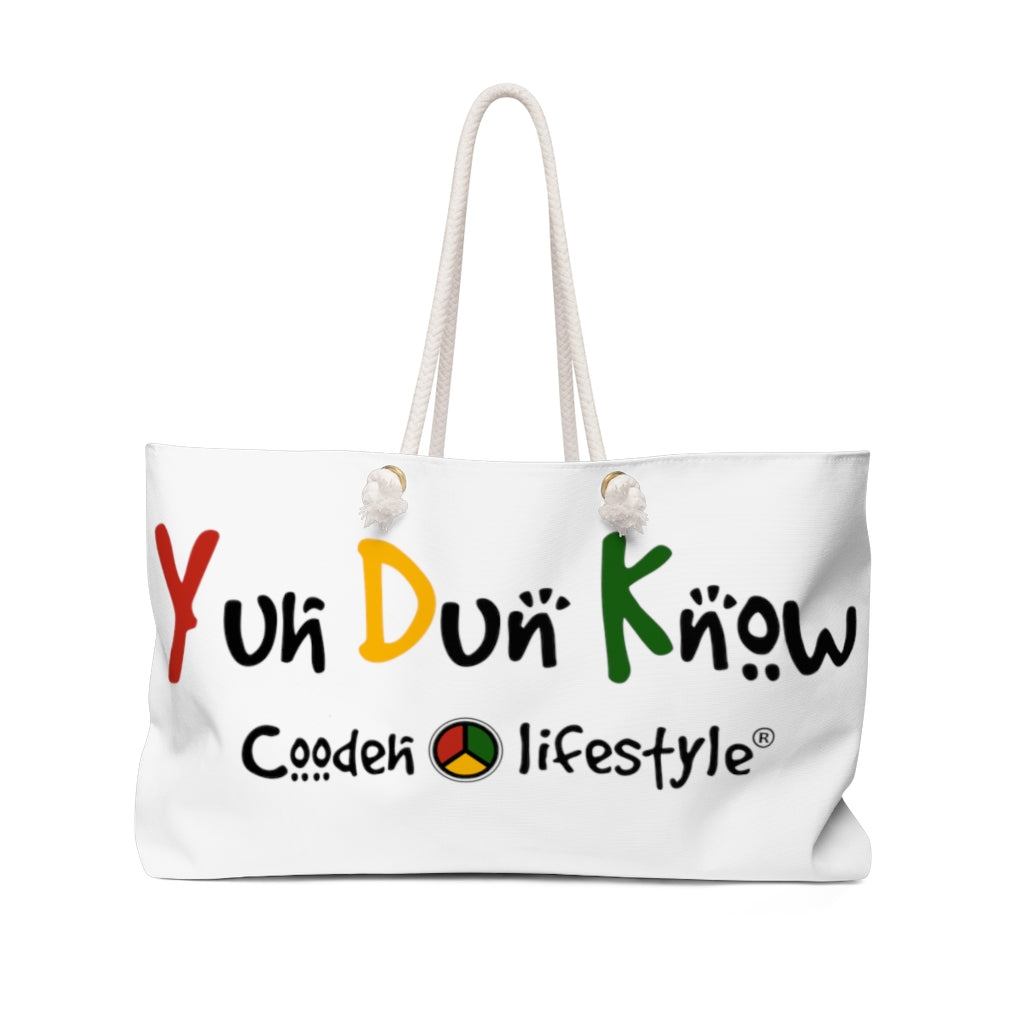 Coodeh Weekender Bag (YuhDunKnow-WHT) - Coodeh Lifestyle