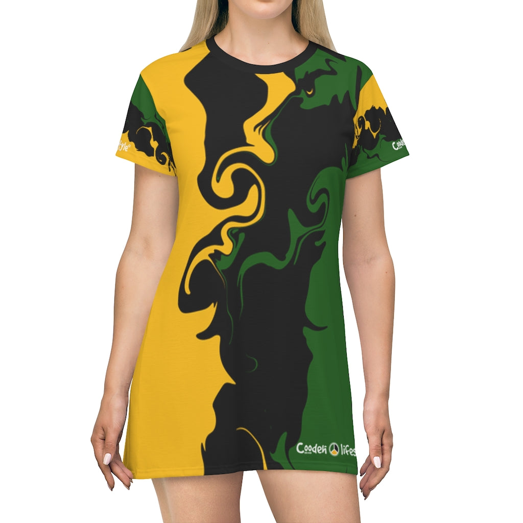 T-Shirt Dress (Multi-Art-JACOL) - Coodeh Lifestyle