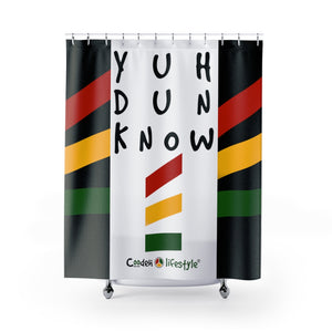 Shower Curtain (YuhDunKnow-PAN-WHT) - Coodeh Lifestyle