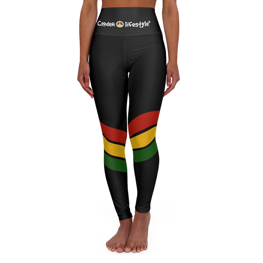 High Waisted Yoga Leggings (PANCOL-BLK) - Coodeh Lifestyle