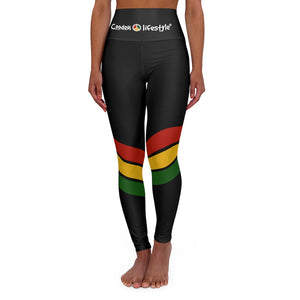 High Waisted Yoga Leggings (PANCOL-BLK) - Coodeh Lifestyle