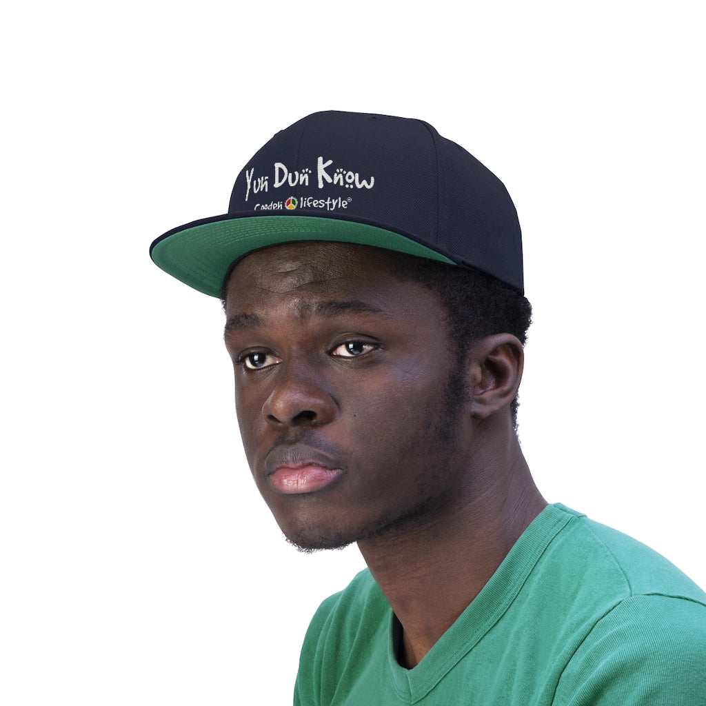 Unisex Flat Bill Hat (YuhDunKnow) - Coodeh Lifestyle