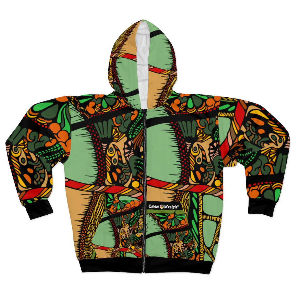 Unisex Zip Hoodie (Multi-Art3-AAF) - Coodeh Lifestyle