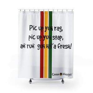 Shower Curtain (PICUP-PAN-WHT) - Coodeh Lifestyle