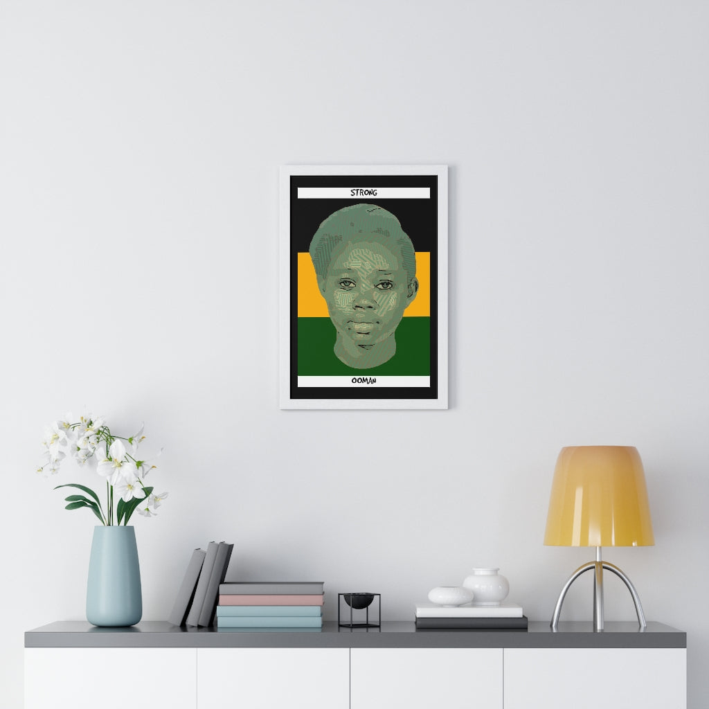 Framed “Strong Ooman” Art (JAD) - Coodeh Lifestyle