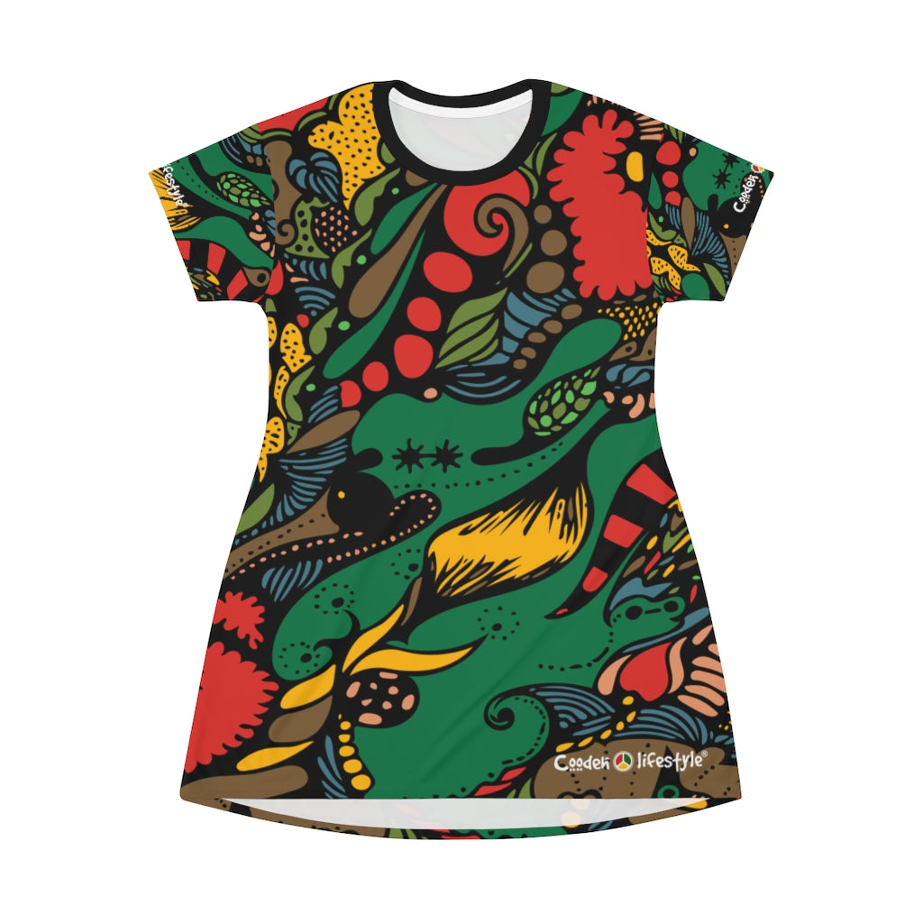 T-Shirt Dress (Multi-Art) - Coodeh Lifestyle