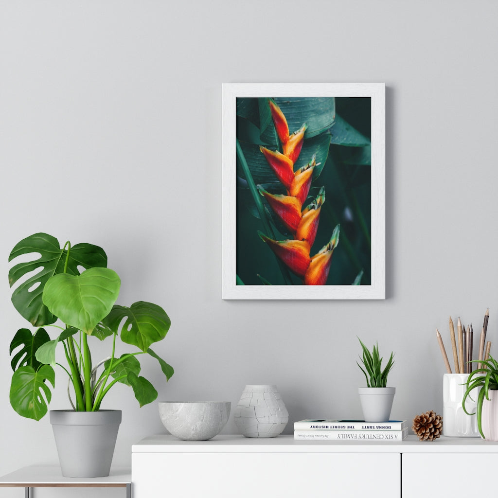 Premium Framed Vertical Poster (Red Plant) - Coodeh Lifestyle