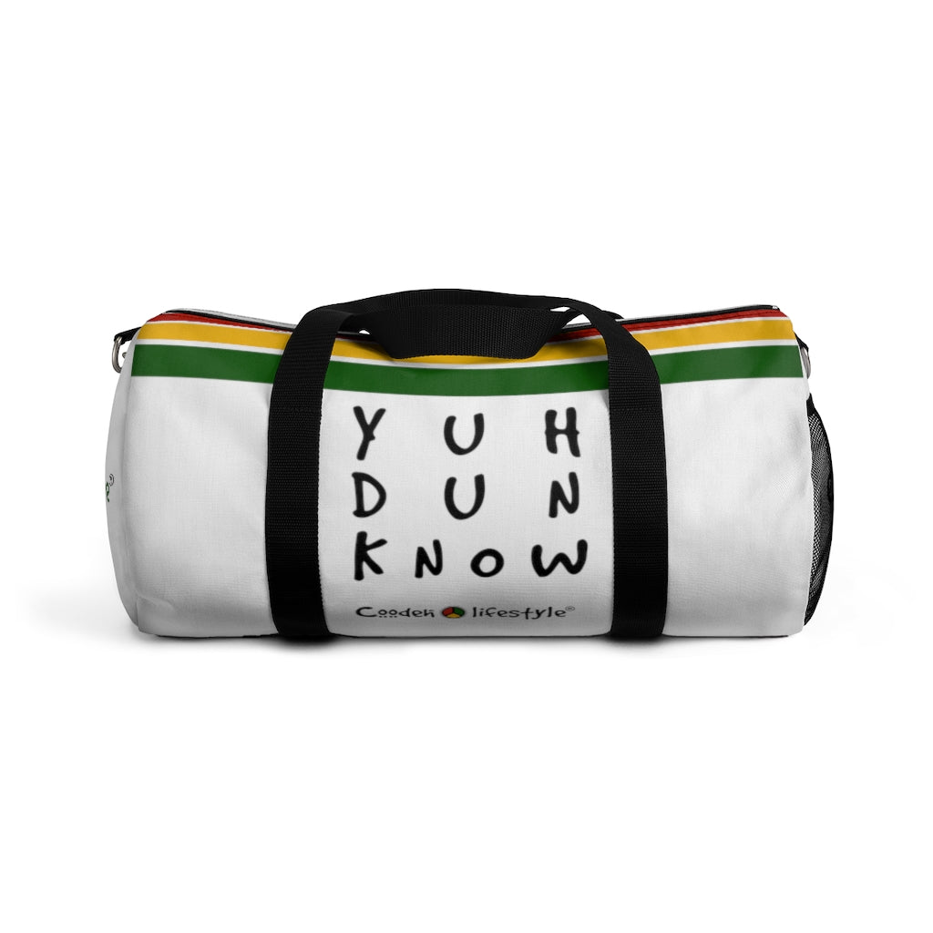 Coodeh Duffel Bag (YuhDunKnow-WHT) - Coodeh Lifestyle